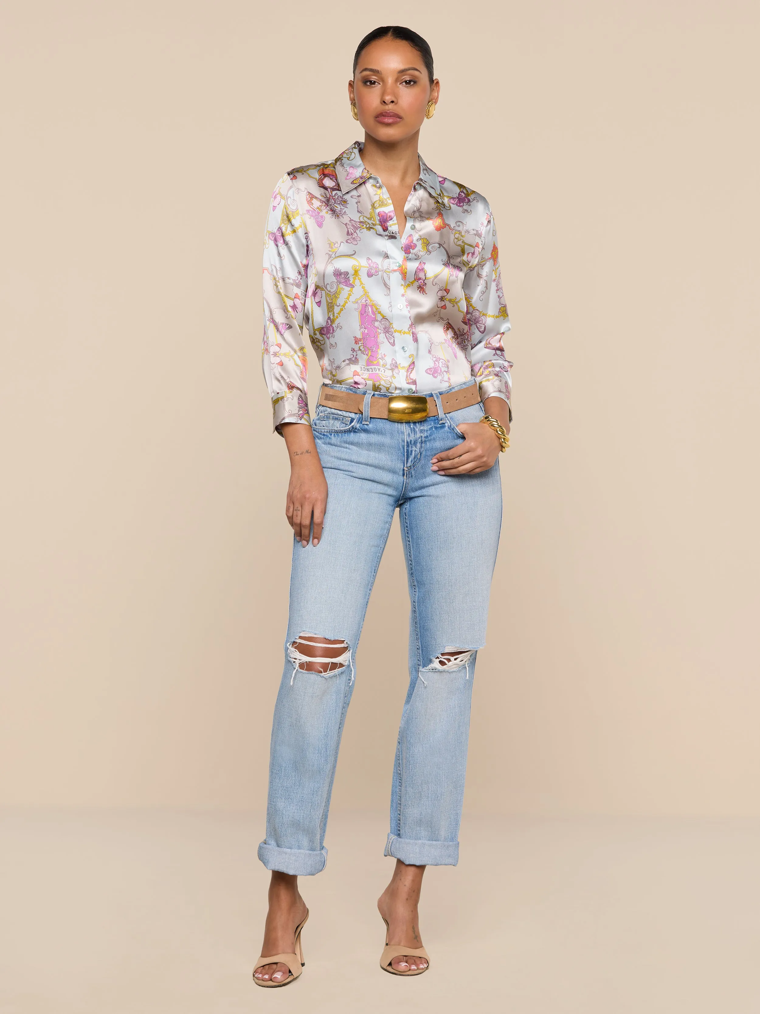 Dani Silk Blouse sold by L'AGENCE product image thumbnail 5