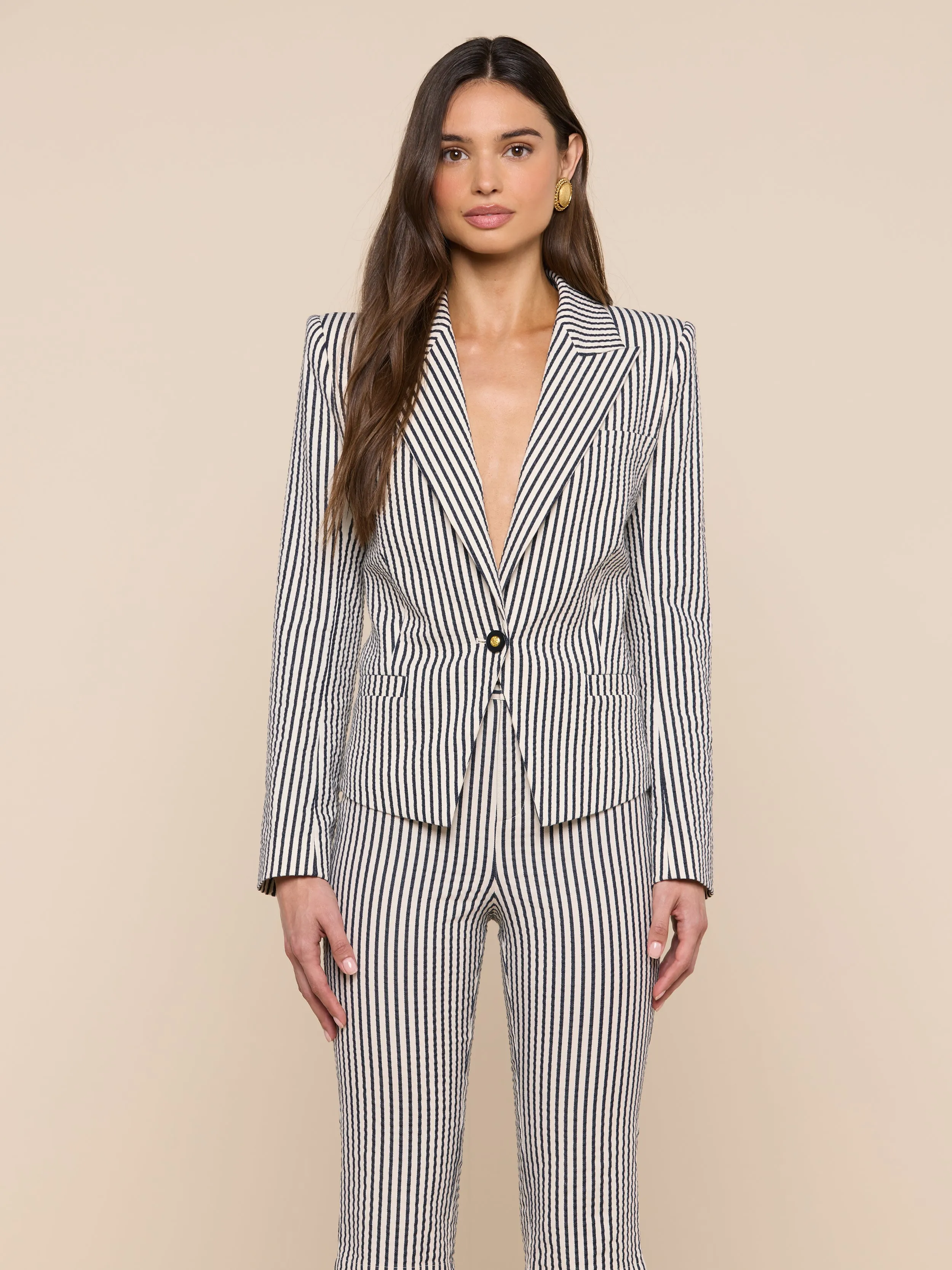 Misa Seersucker Blazer sold by L'AGENCE