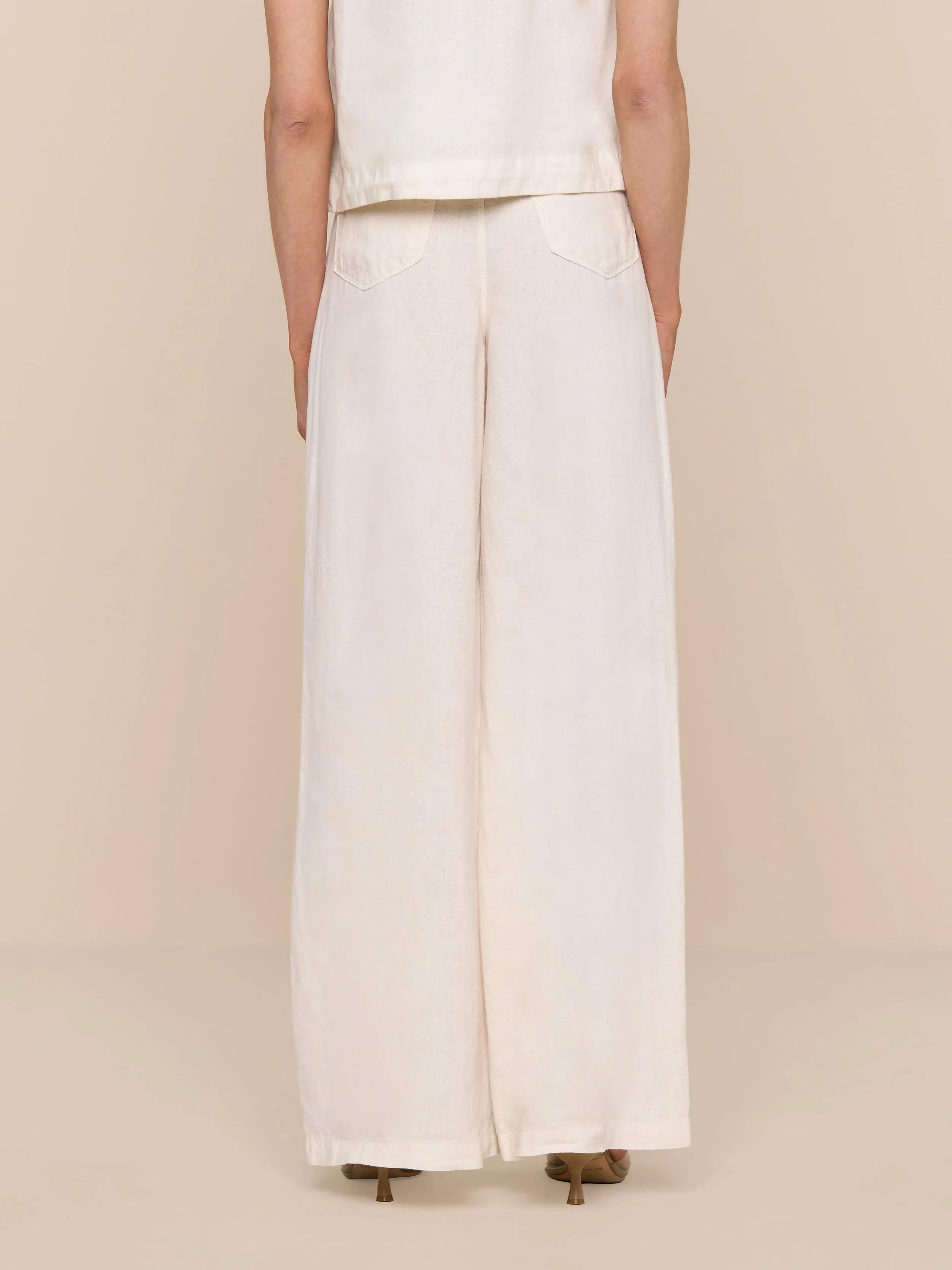 Amara Linen Wide-Leg Pant sold by L'AGENCE product image thumbnail 4