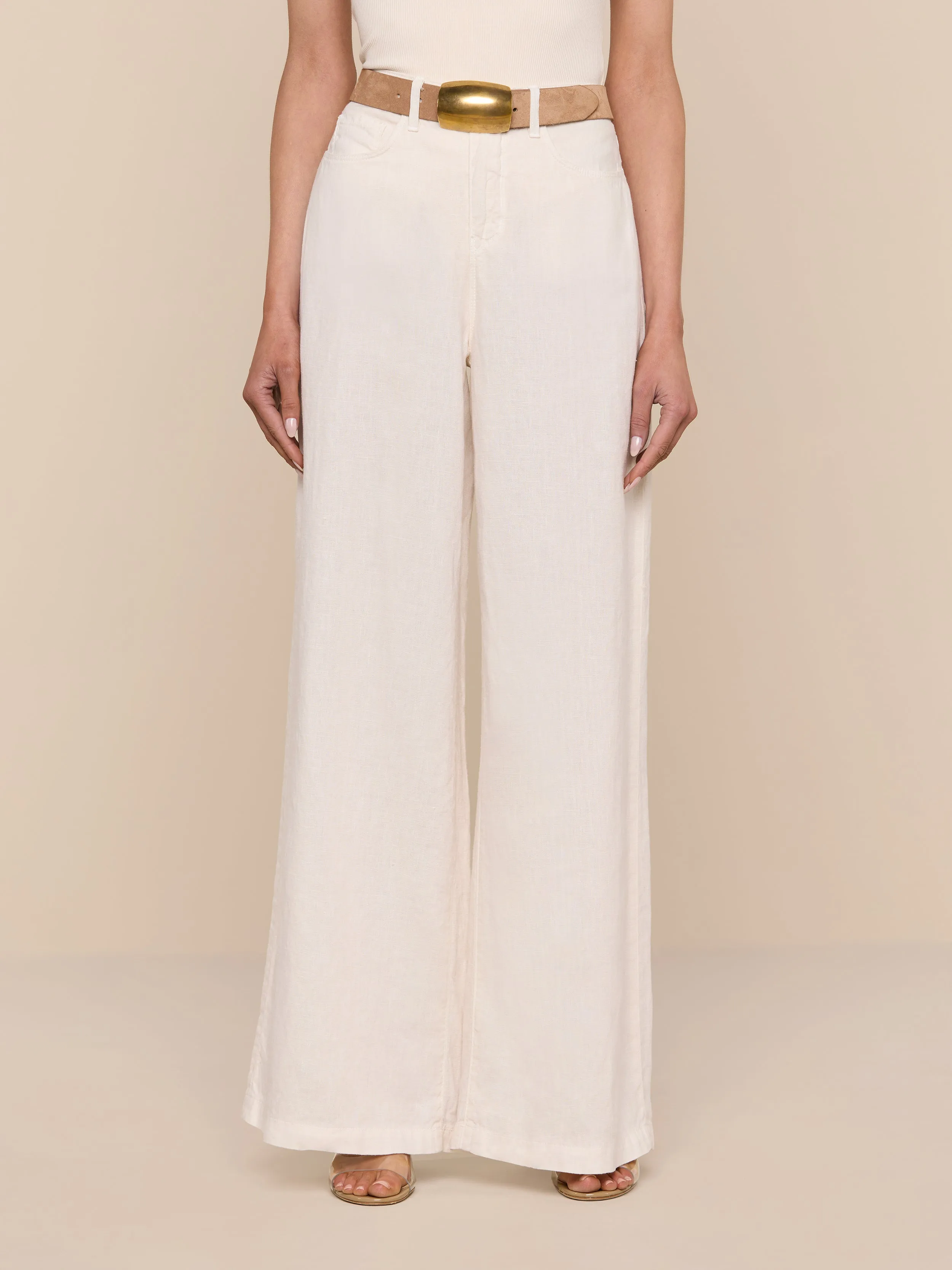 Amara Linen Wide-Leg Pant sold by L'AGENCE product image thumbnail 2