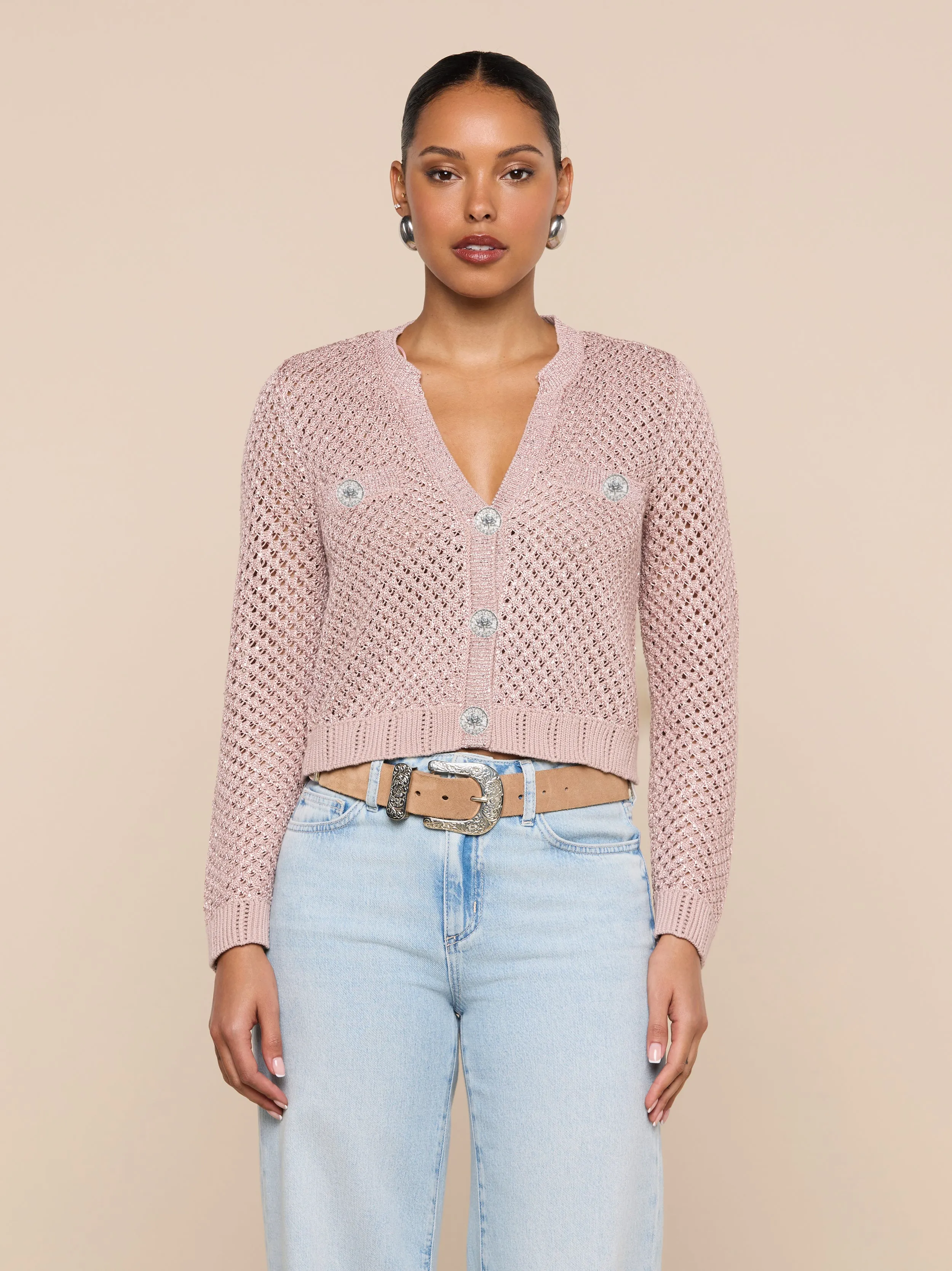 Blanca Sequin Cardigan sold by L'AGENCE
