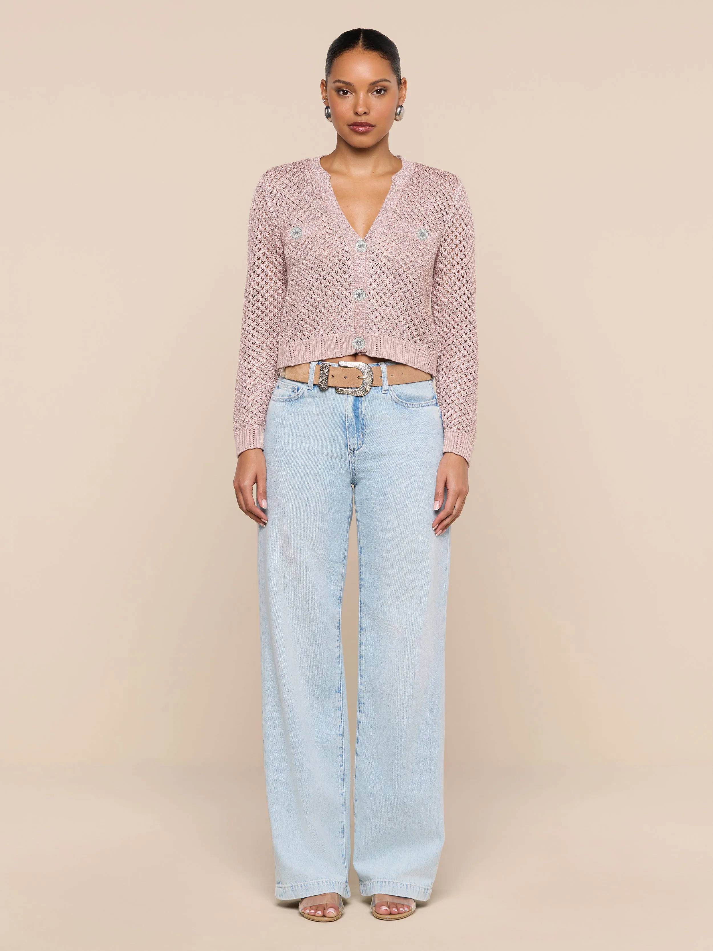Blanca Sequin Cardigan sold by L'AGENCE product image thumbnail 2