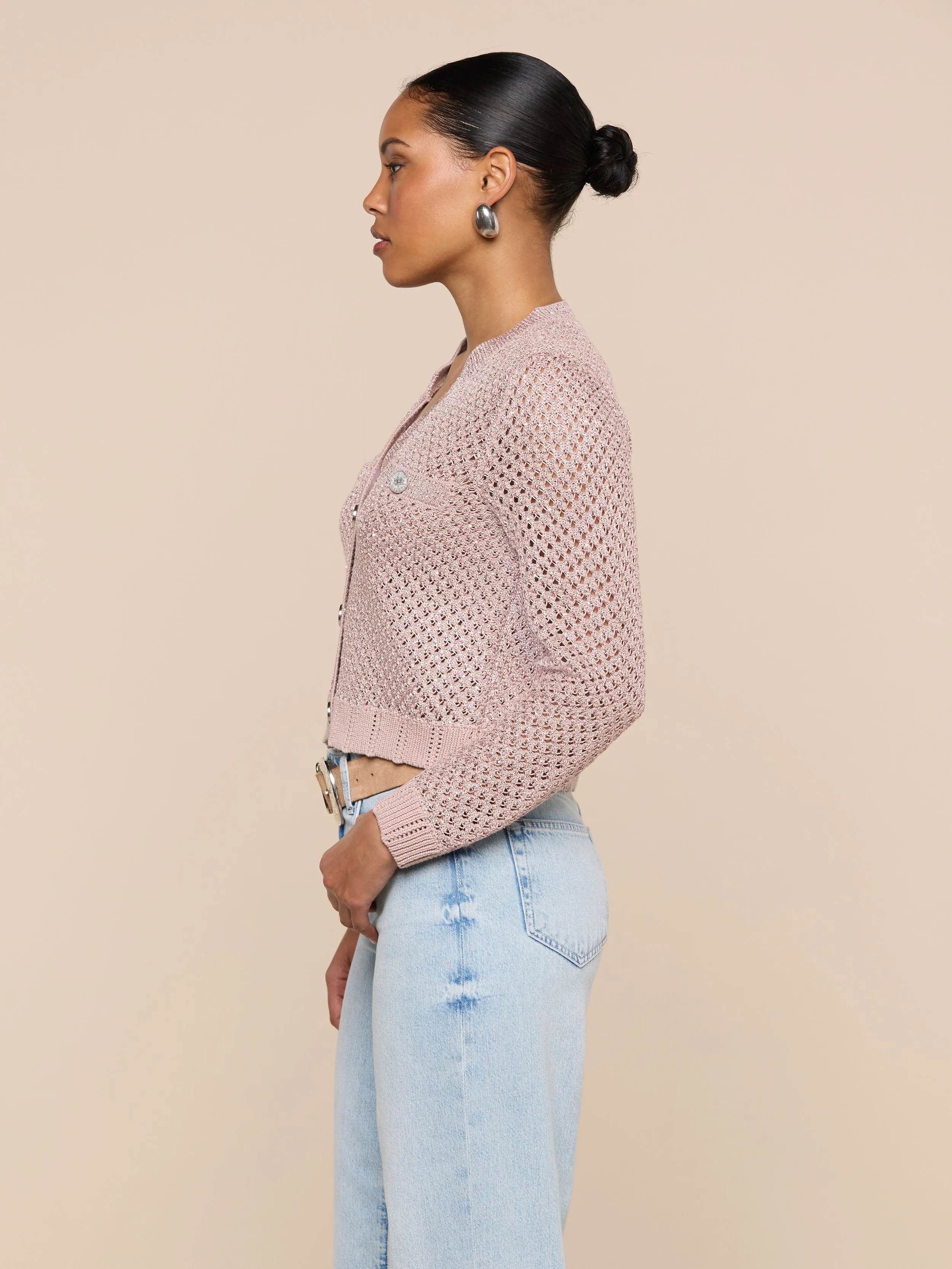 Blanca Sequin Cardigan sold by L'AGENCE product image thumbnail 3