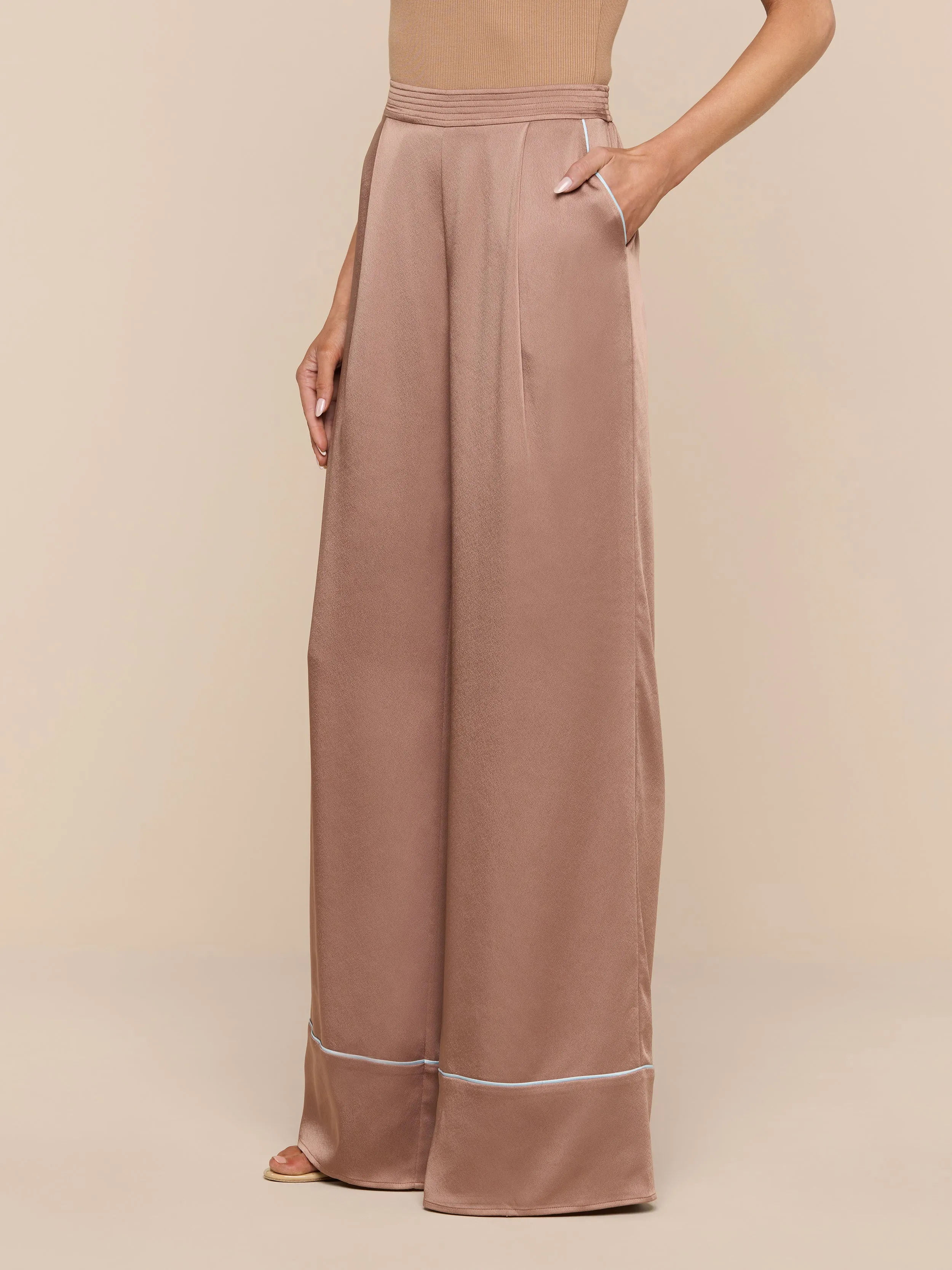 Tavia Satin Trouser sold by L'AGENCE product image thumbnail 4