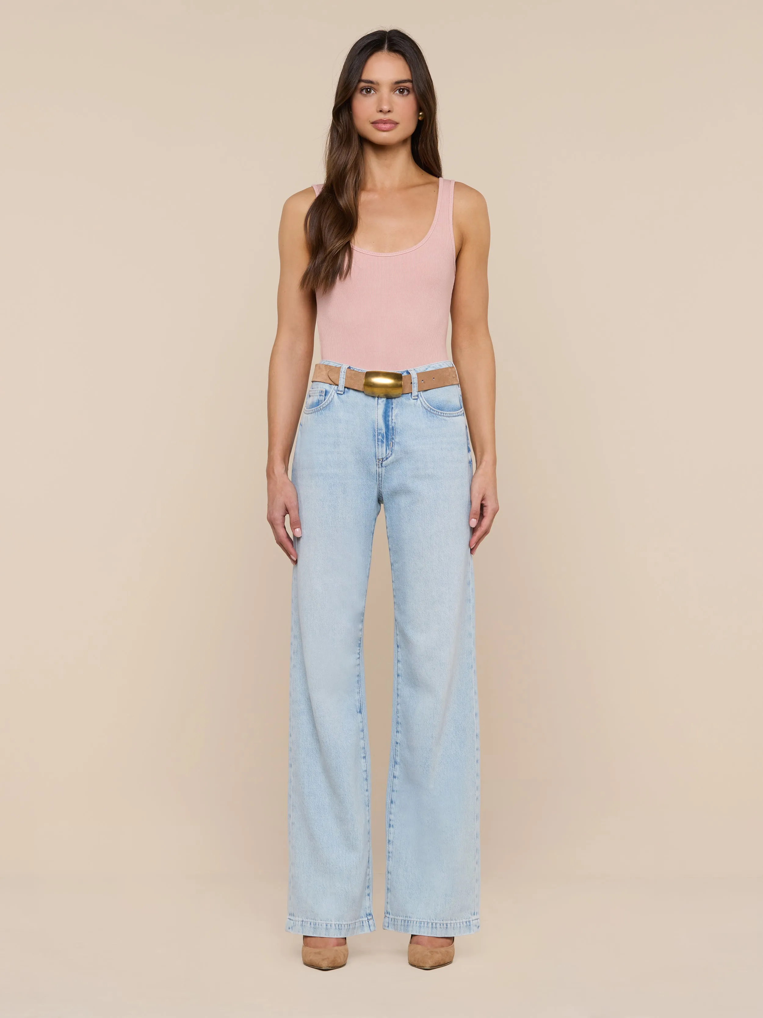 Nica Scoopneck Bodysuit sold by L'AGENCE product image thumbnail 3