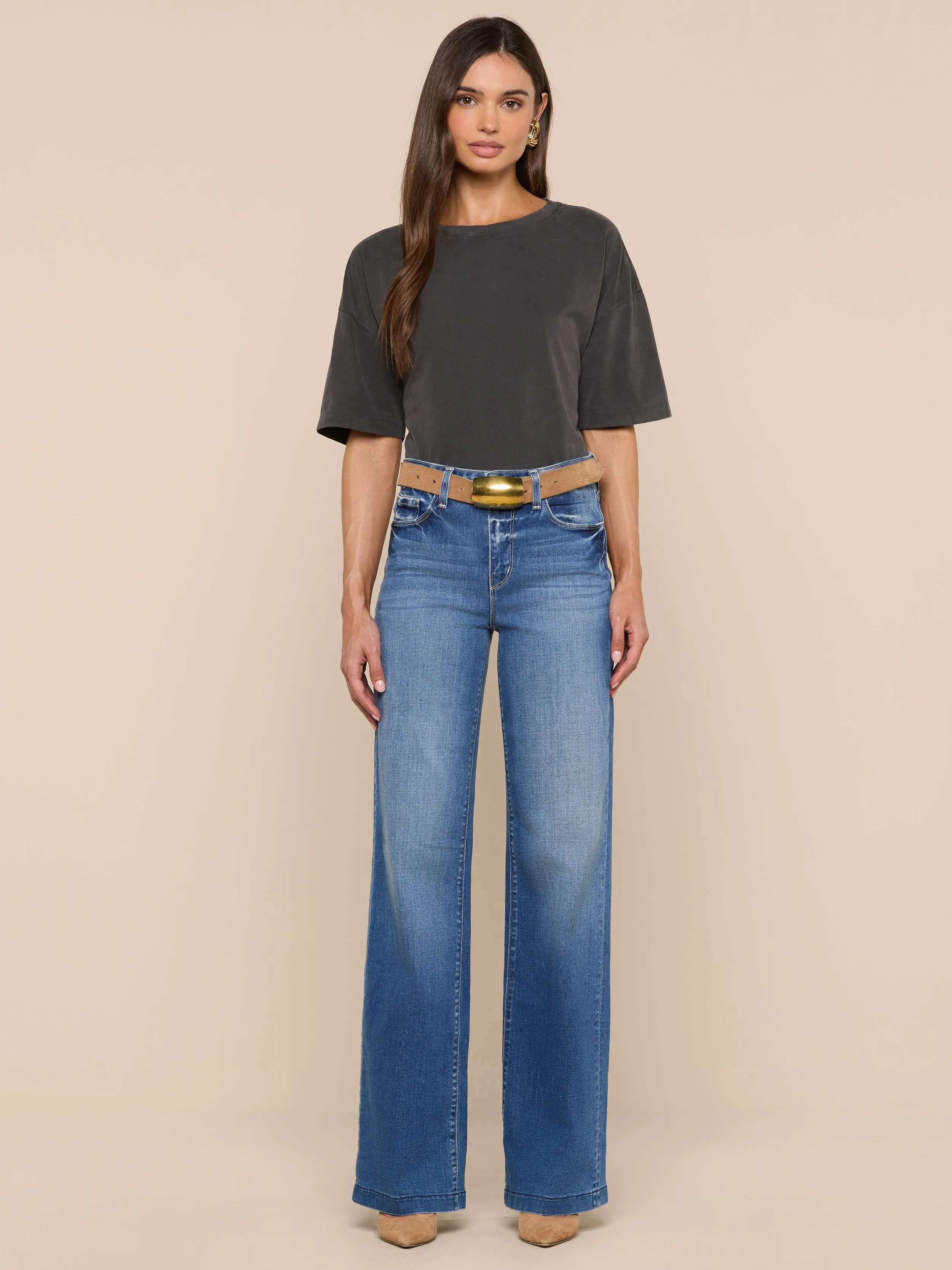 Daria Oversized Cropped Tee sold by L'AGENCE product image thumbnail 5