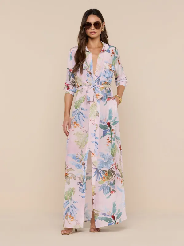 Cameron Silk Shirt Dress made by L'AGENCE