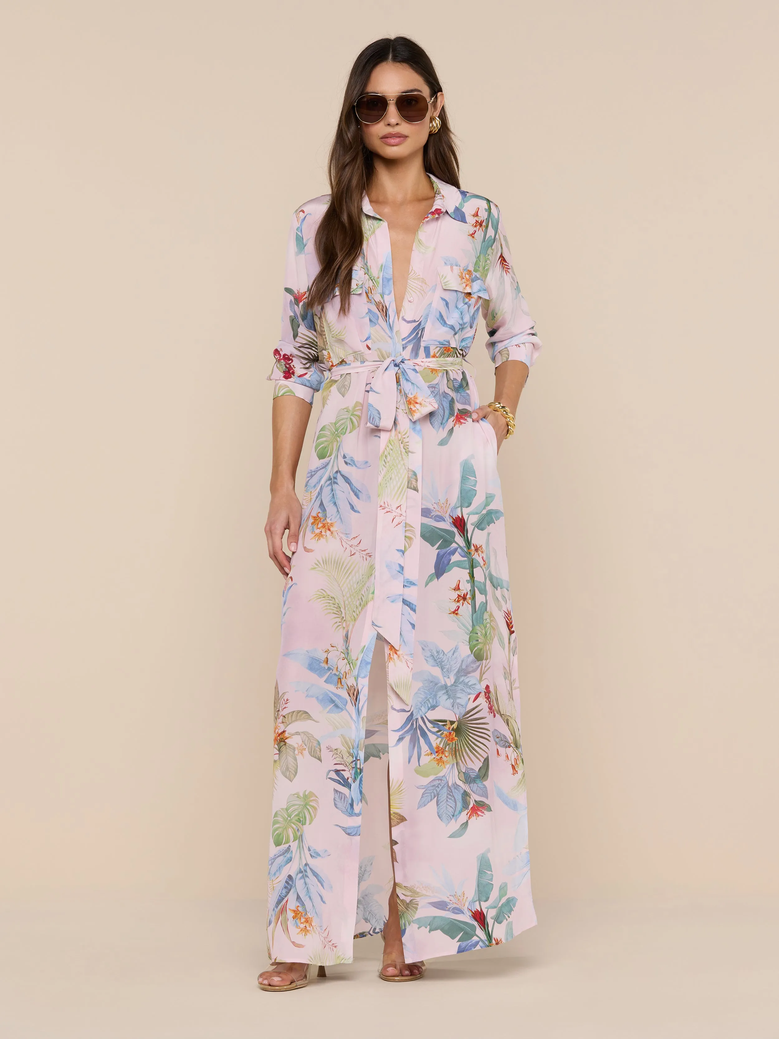 Cameron Silk Shirt Dress sold by L'AGENCE