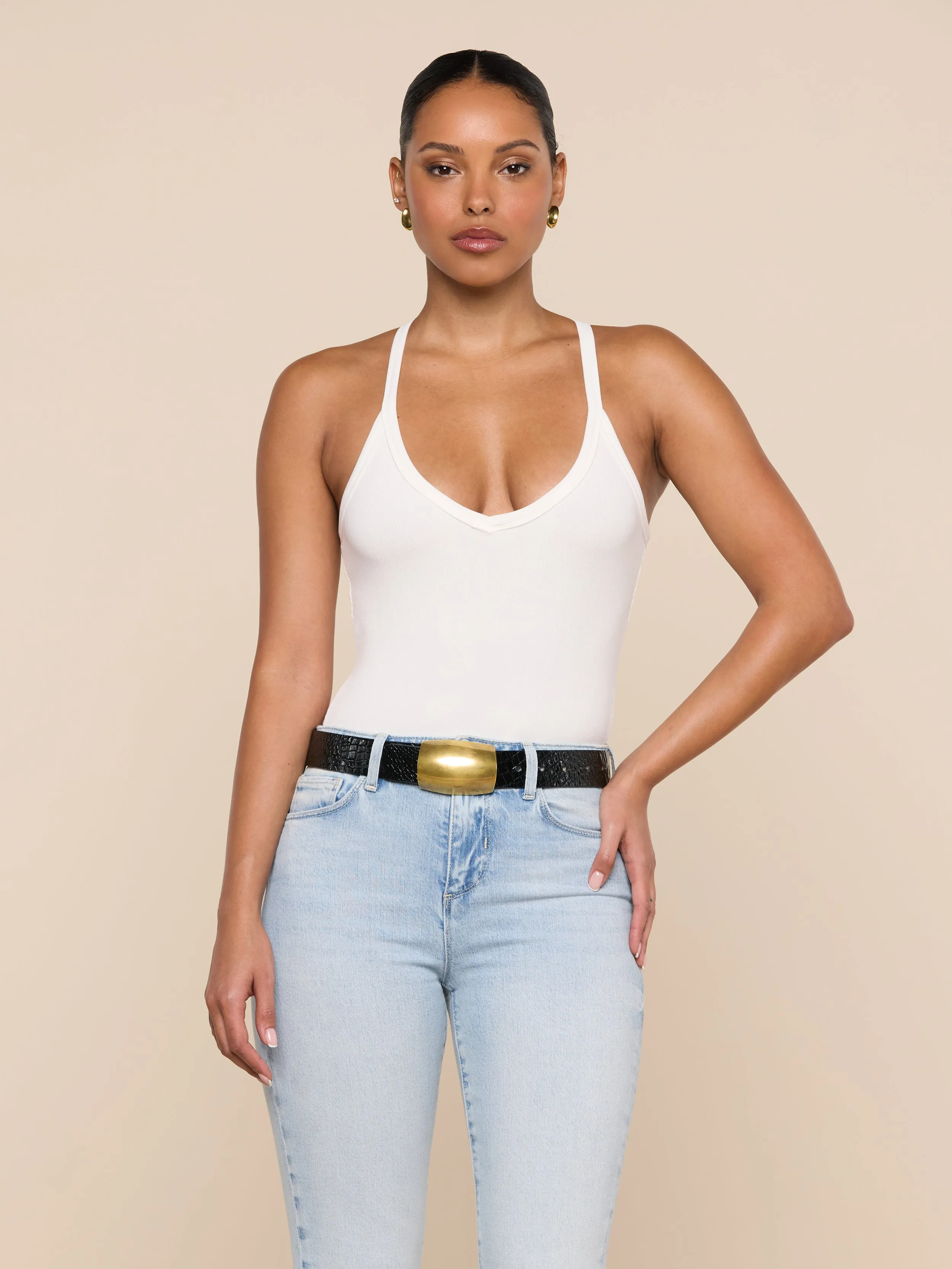 Wrenna Racerback Bodysuit sold by L'AGENCE product image thumbnail 2