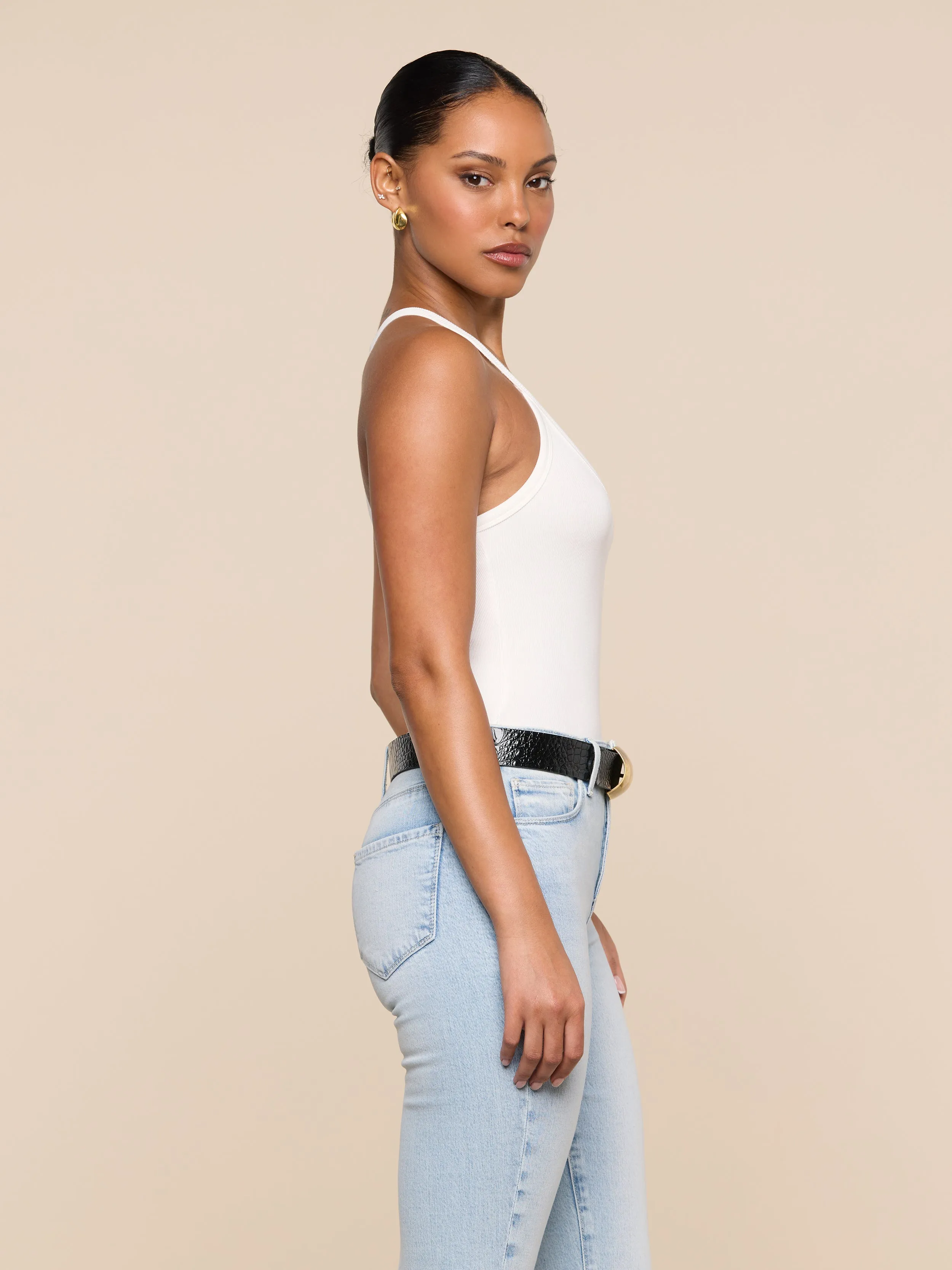 Wrenna Racerback Bodysuit sold by L'AGENCE product image thumbnail 3