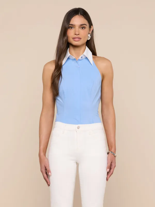 Rina Poplin Halter Top made by L'AGENCE