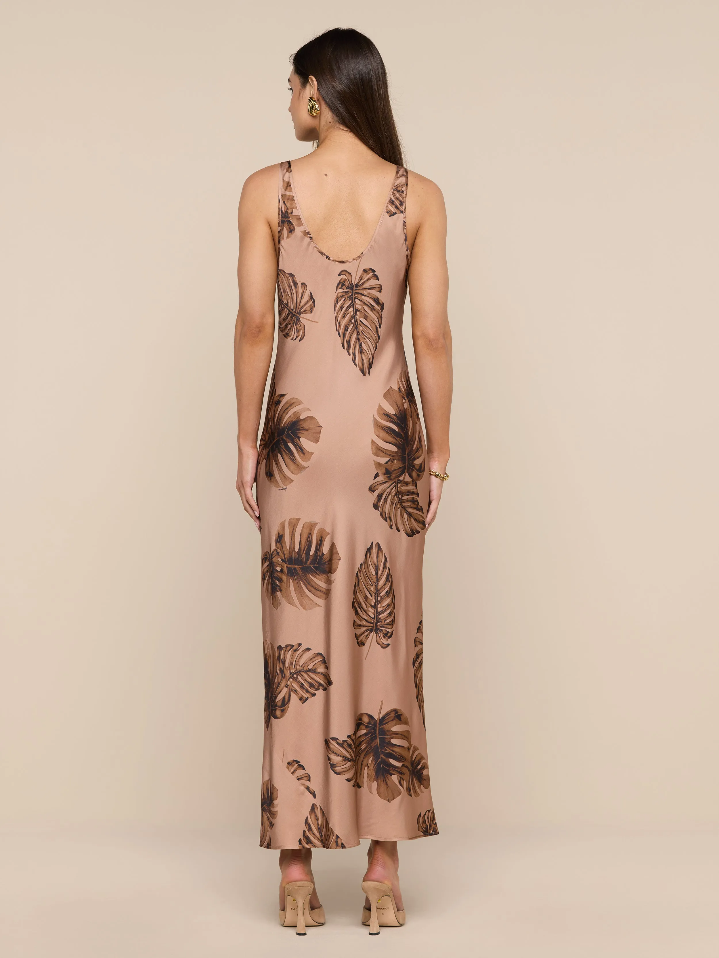 Akiya Satin Maxi Dress sold by L'AGENCE product image thumbnail 4