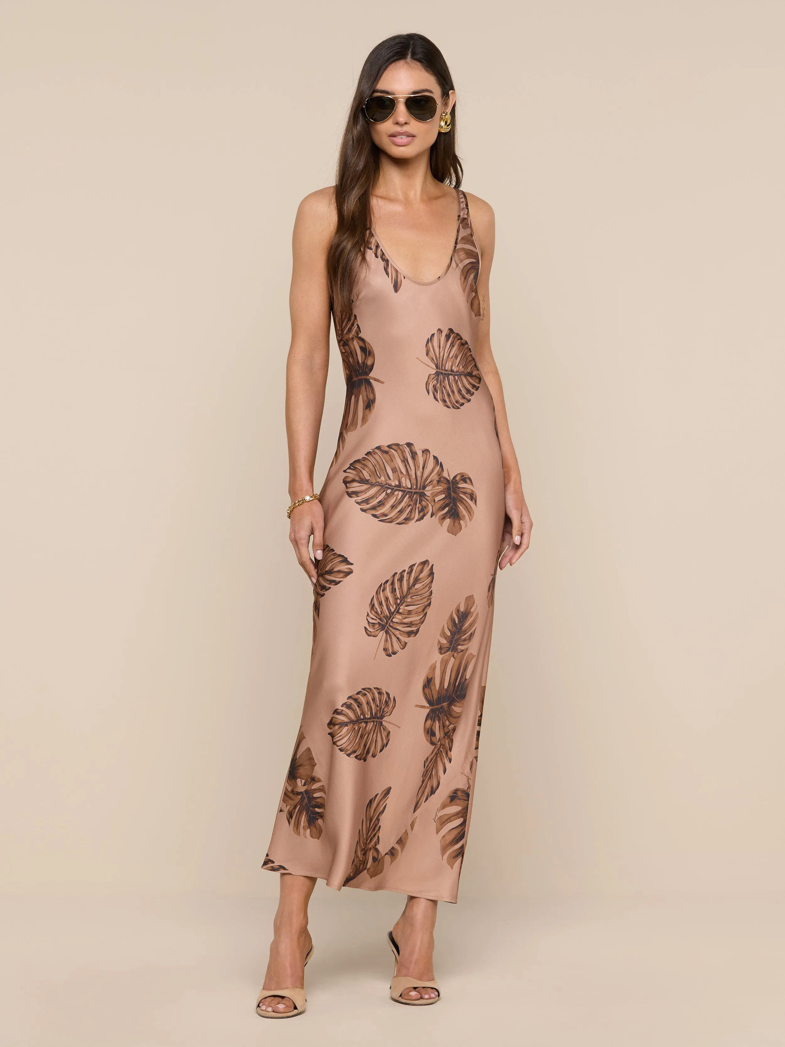 Akiya Satin Maxi Dress sold by L'AGENCE product image thumbnail 2