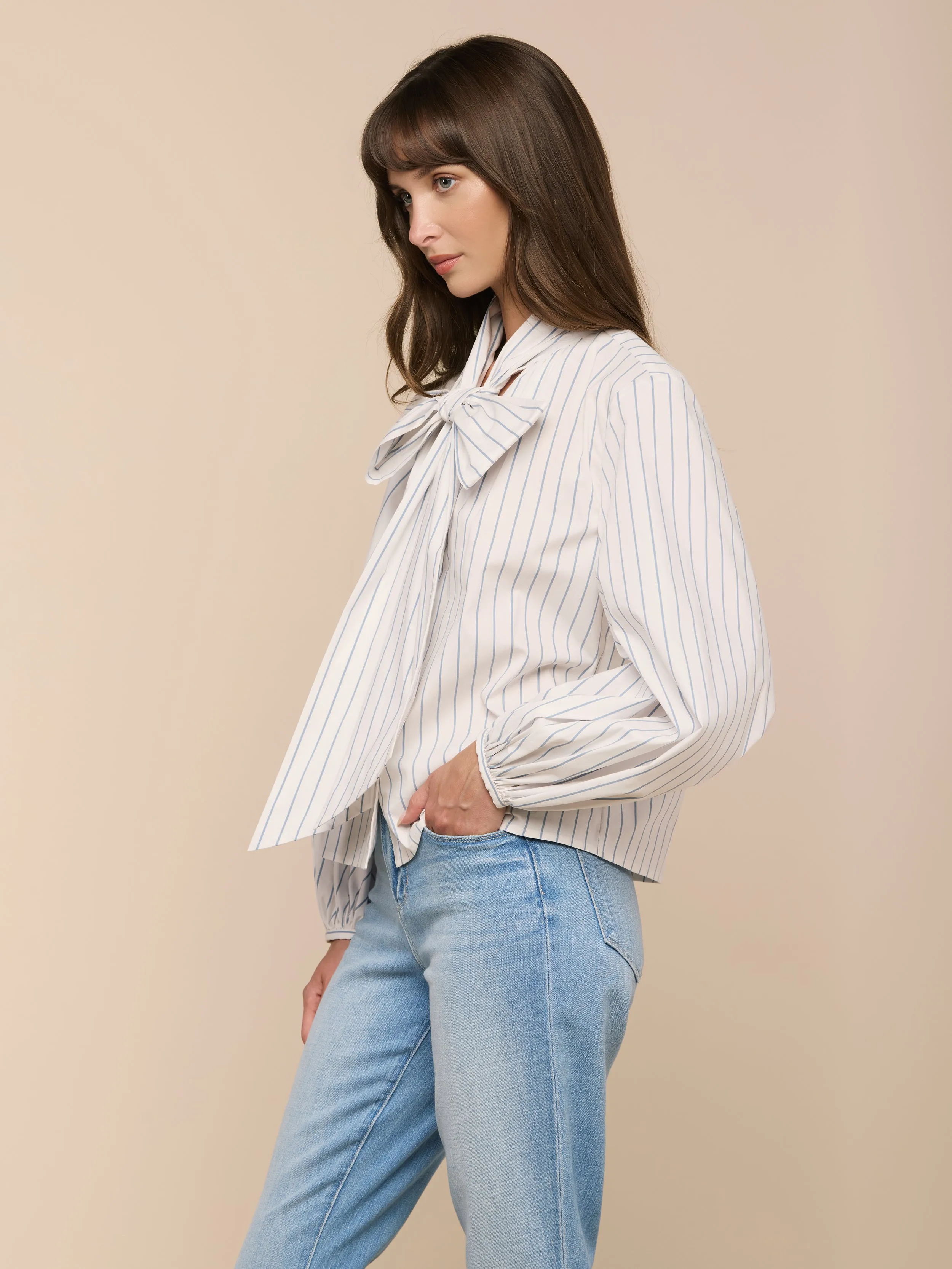 Deon Tie-Neck Blouse sold by L'AGENCE product image thumbnail 3