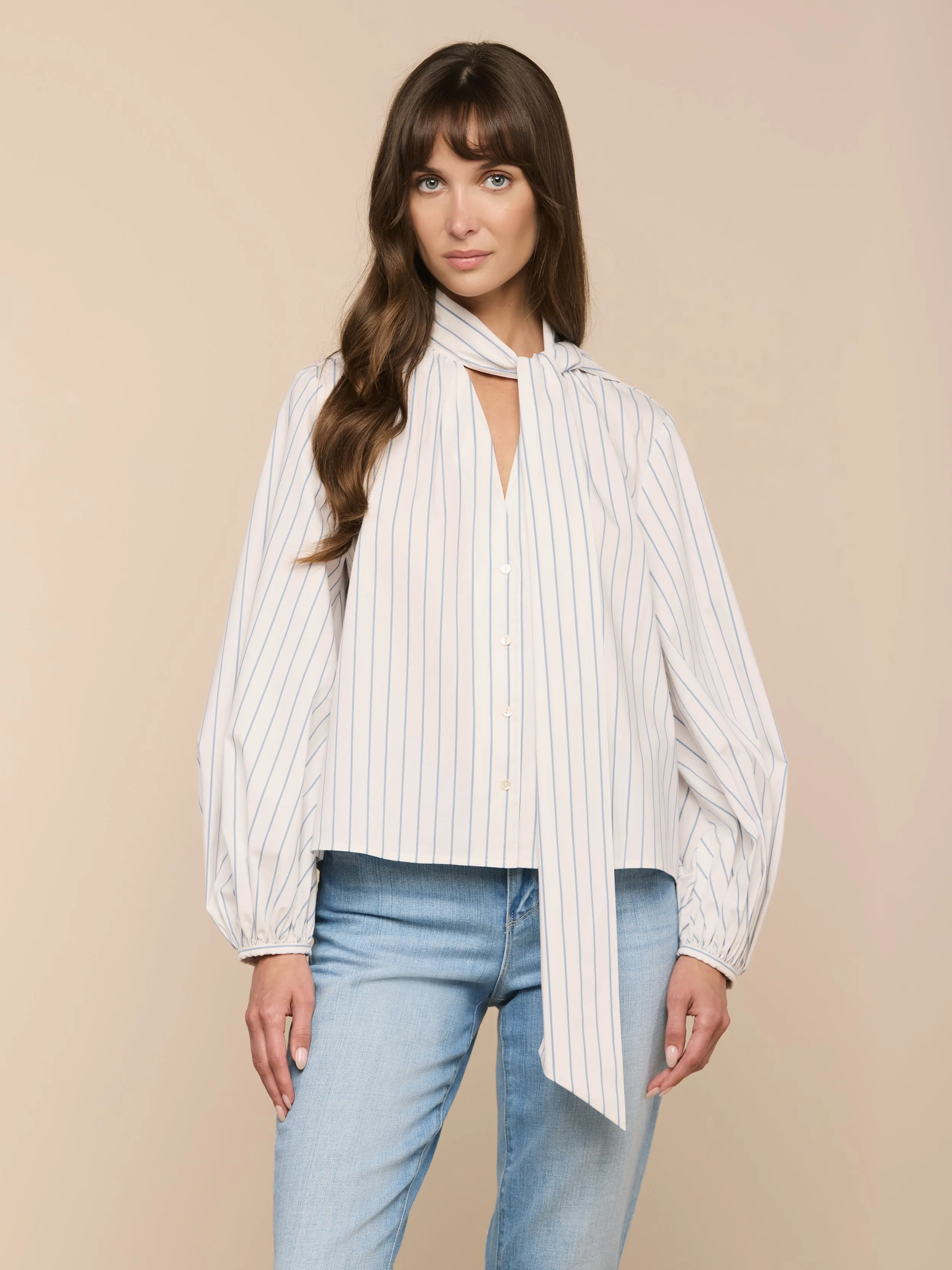 Deon Tie-Neck Blouse sold by L'AGENCE product image thumbnail 2