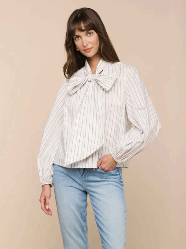 Deon Tie-Neck Blouse made by L'AGENCE
