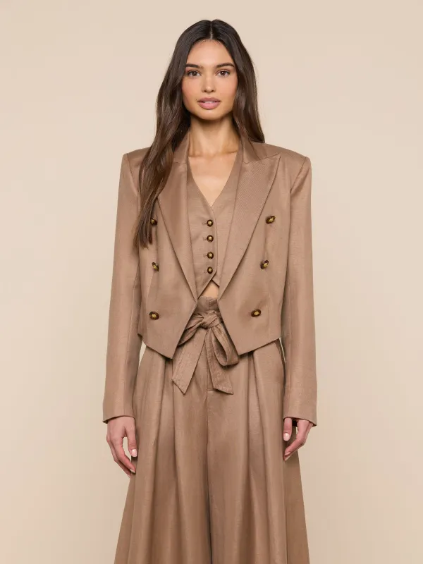 Lila Linen-Blend Blazer made by L'AGENCE