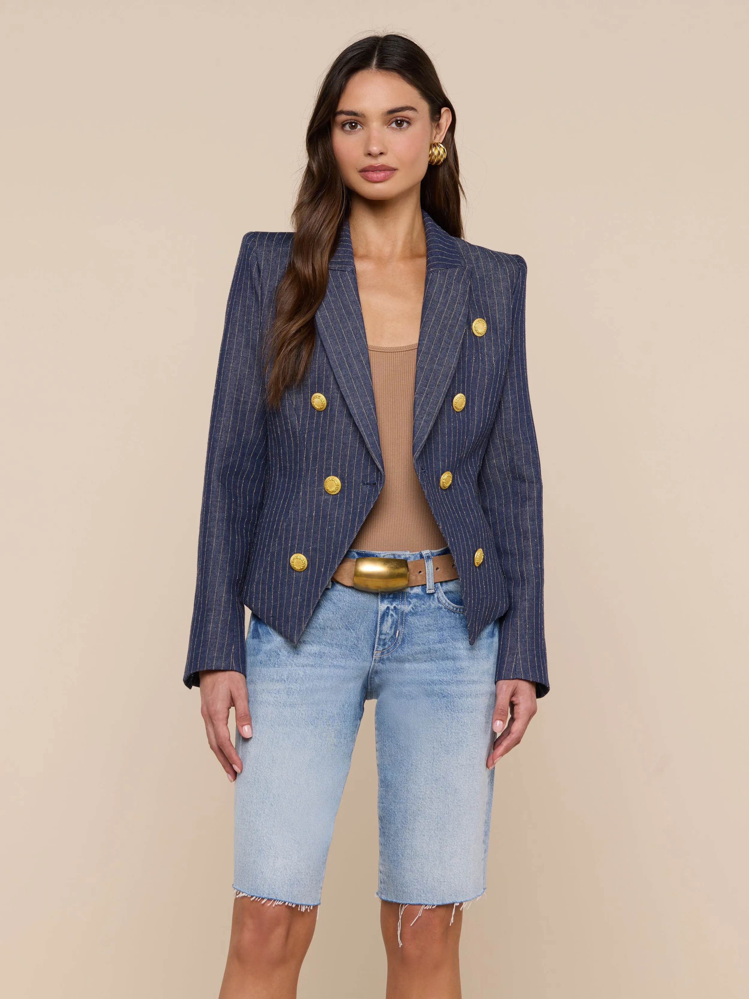 Solar Pinstriped Blazer sold by L'AGENCE