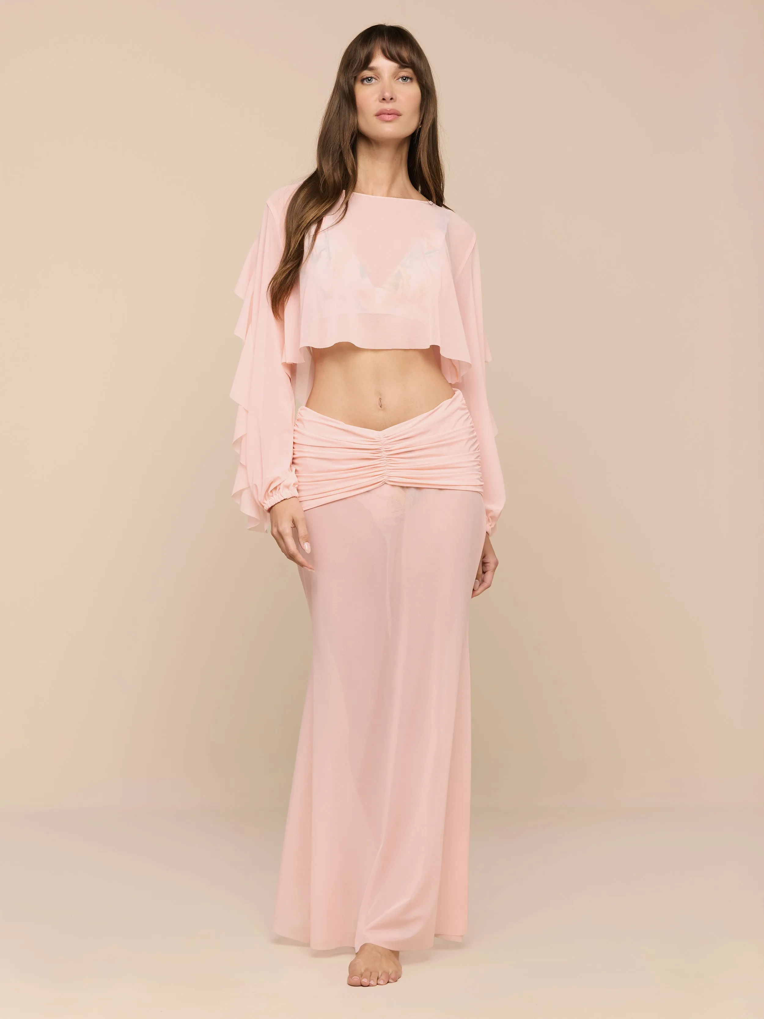 Mahe Mesh Cover-Up Skirt sold by L'AGENCE product image thumbnail 2