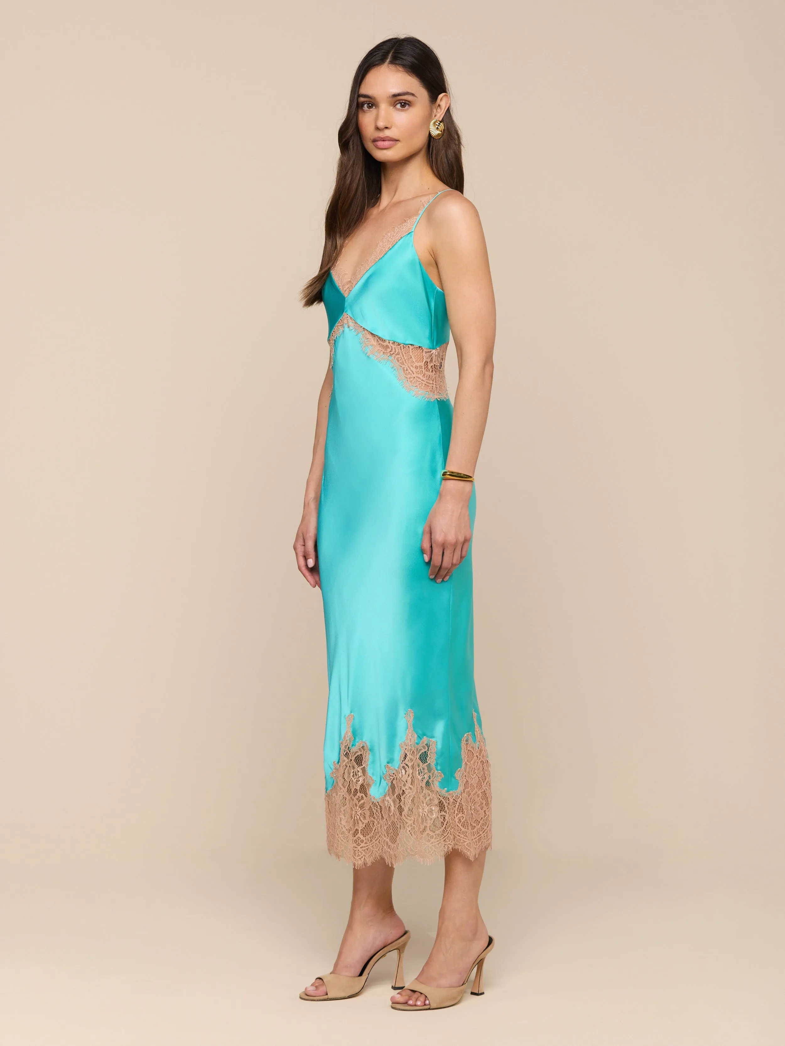 Scotly Silk Lace Dress sold by L'AGENCE product image thumbnail 3