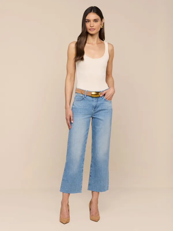 Wanda Cropped Wide-Leg Jean made by L'AGENCE