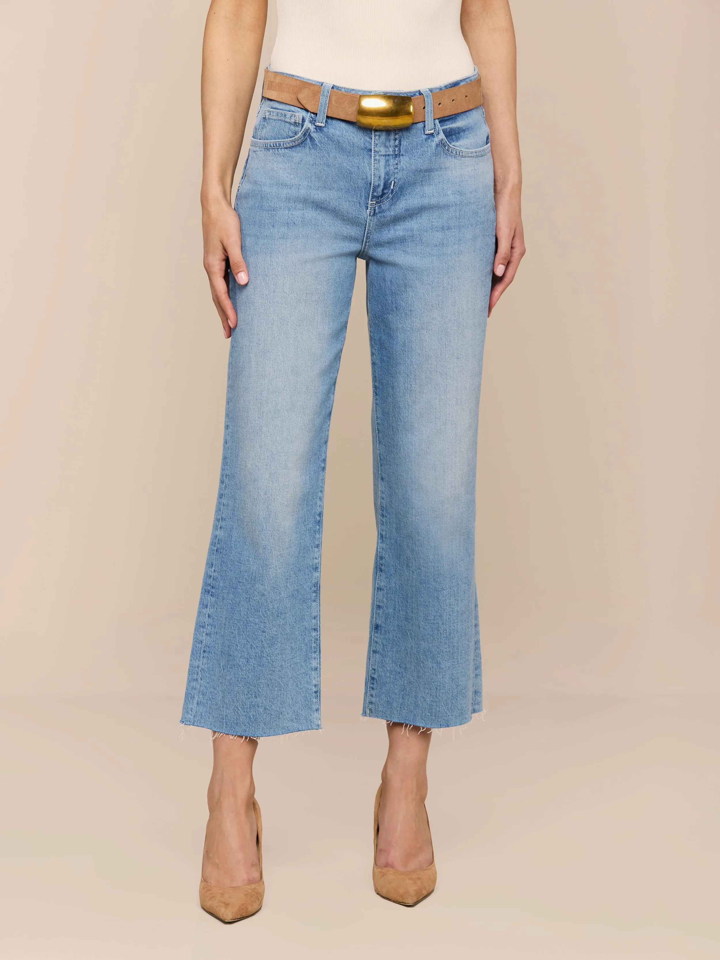 Wanda Cropped Wide-Leg Jean sold by L'AGENCE product image thumbnail 2