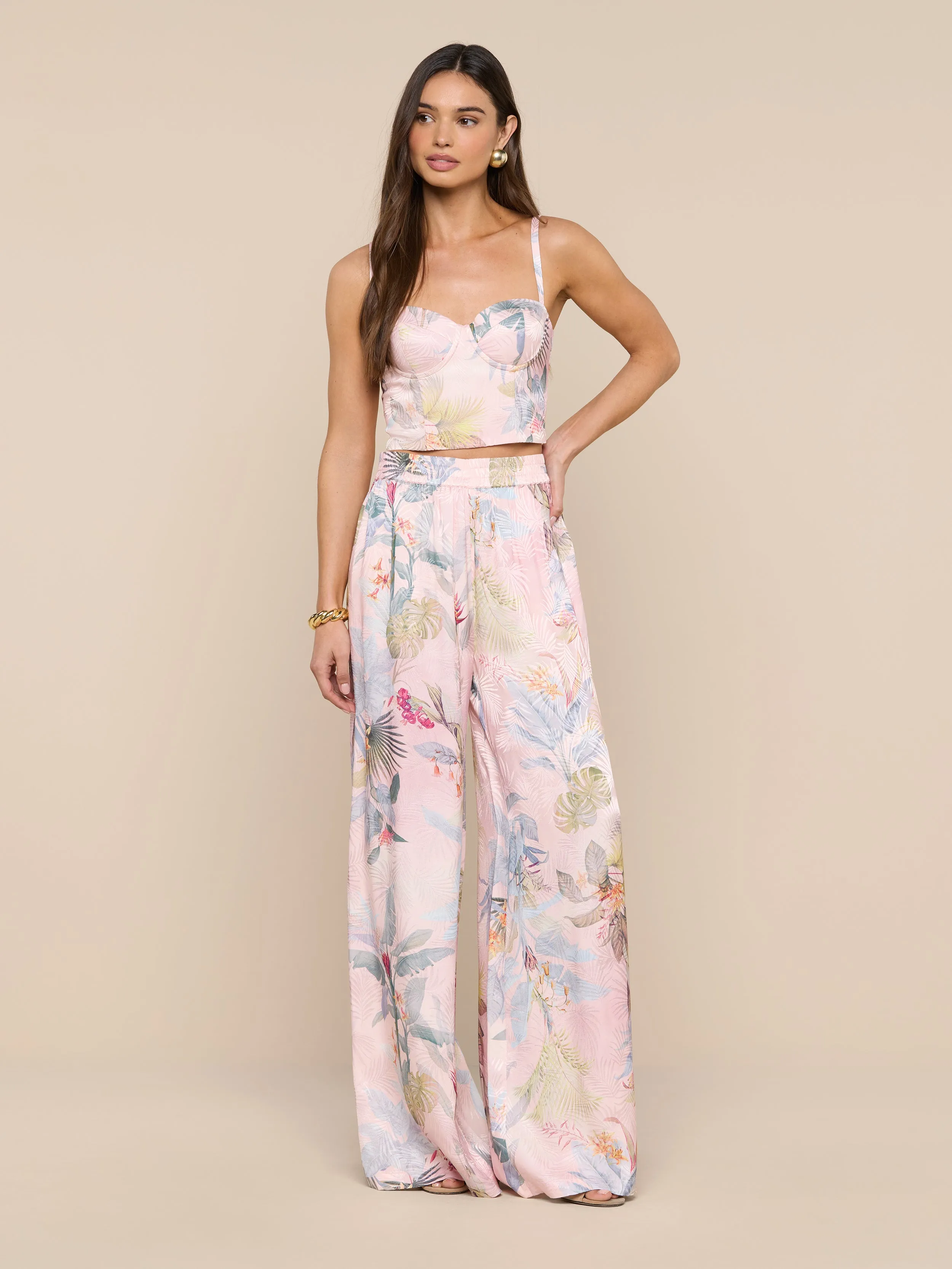 Lillian Satin Wide-Leg Pant sold by L'AGENCE product image thumbnail 2