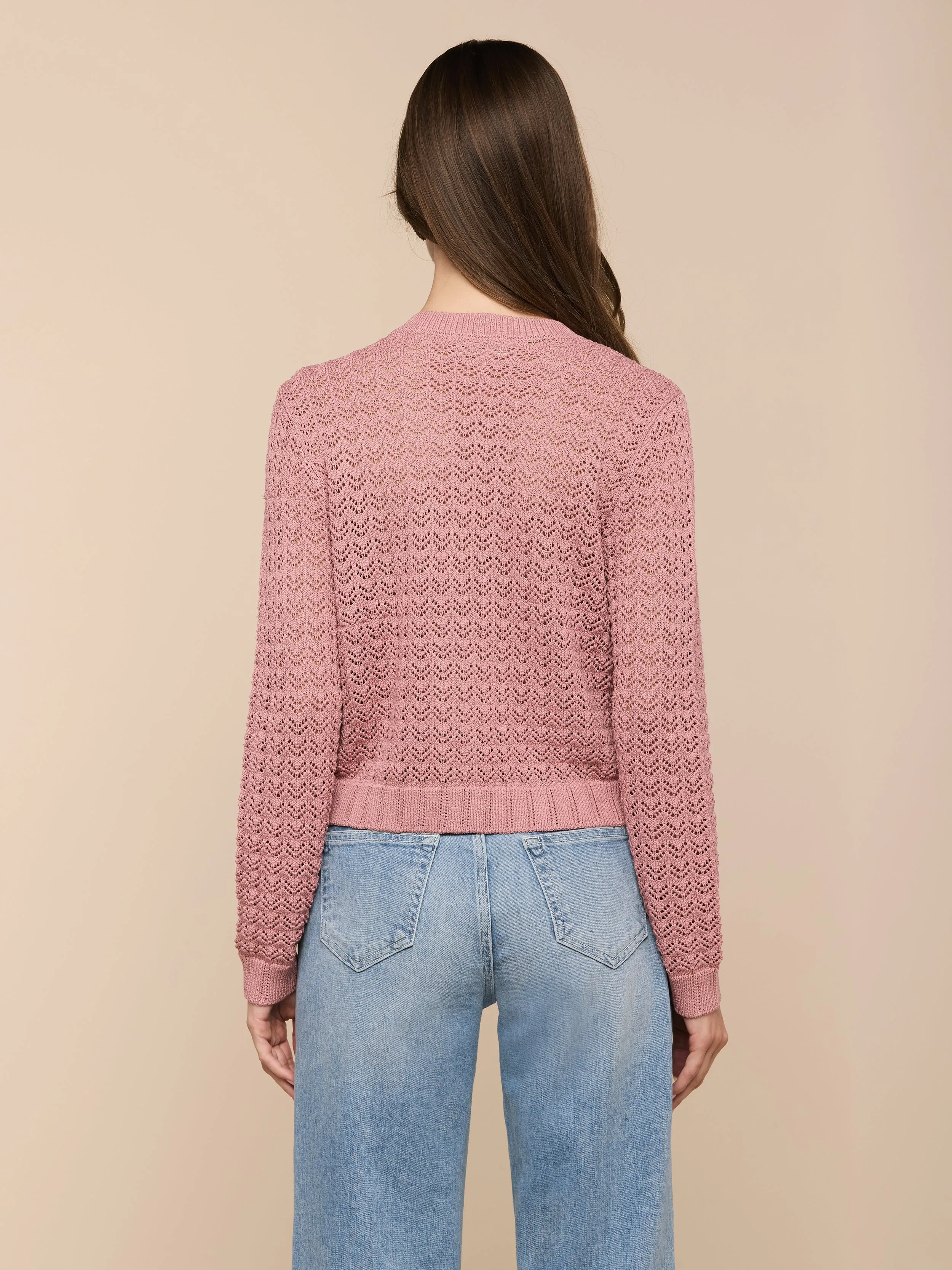 Orla Pointelle Knit Cardigan sold by L'AGENCE product image thumbnail 4