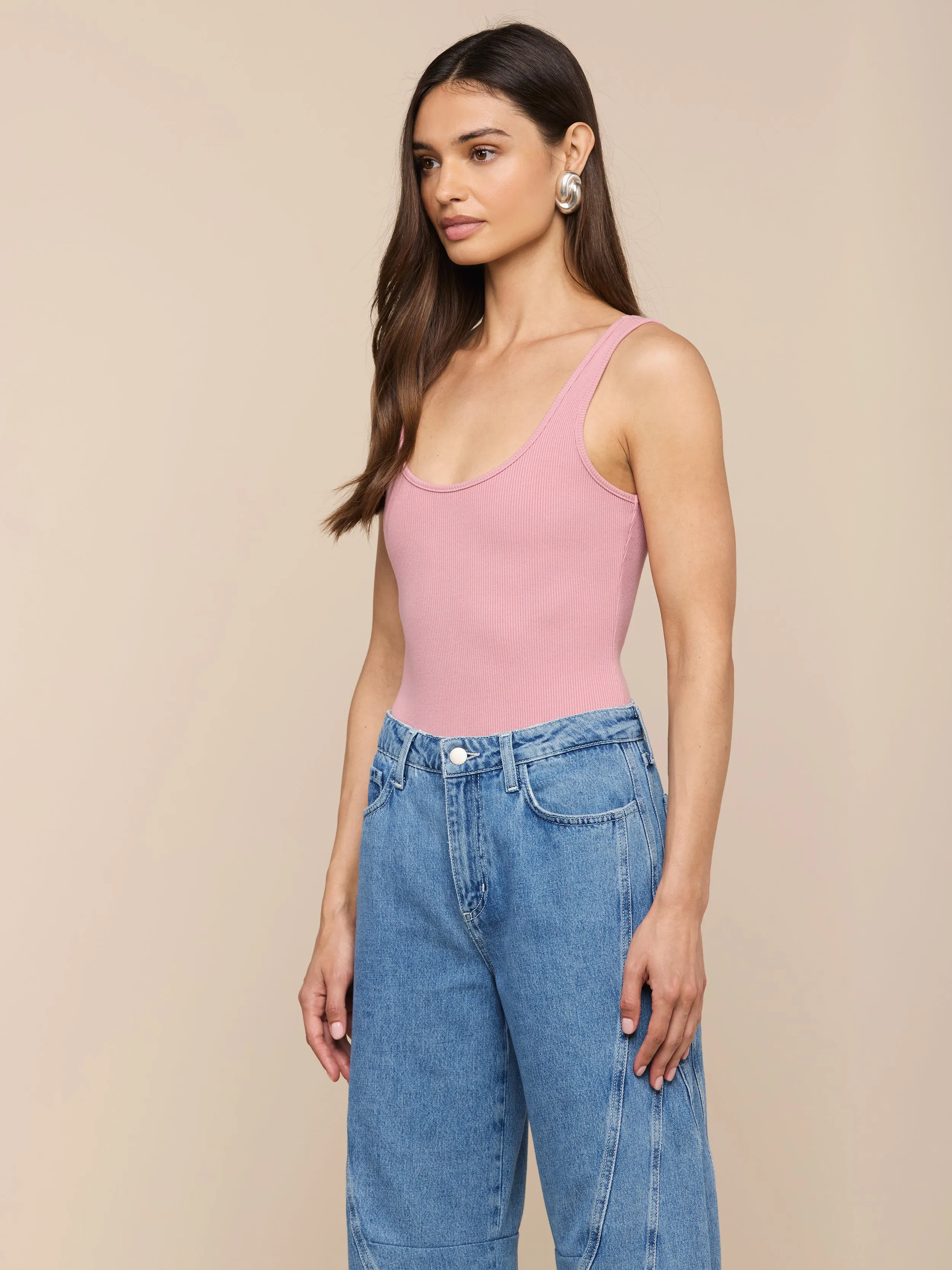 Nica Scoopneck Bodysuit sold by L'AGENCE product image thumbnail 2