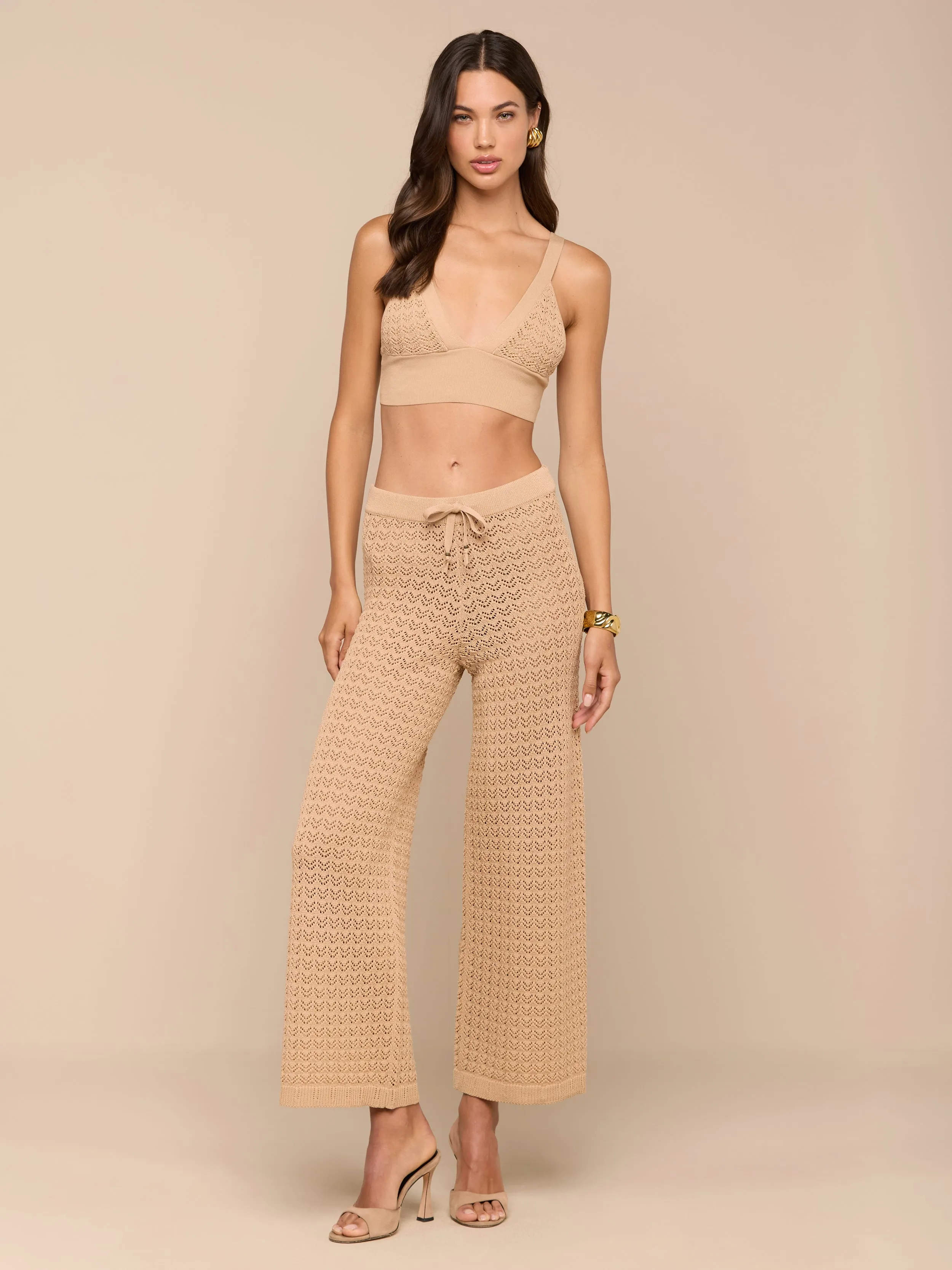 Gaelle Pointelle Knit Pant sold by L'AGENCE