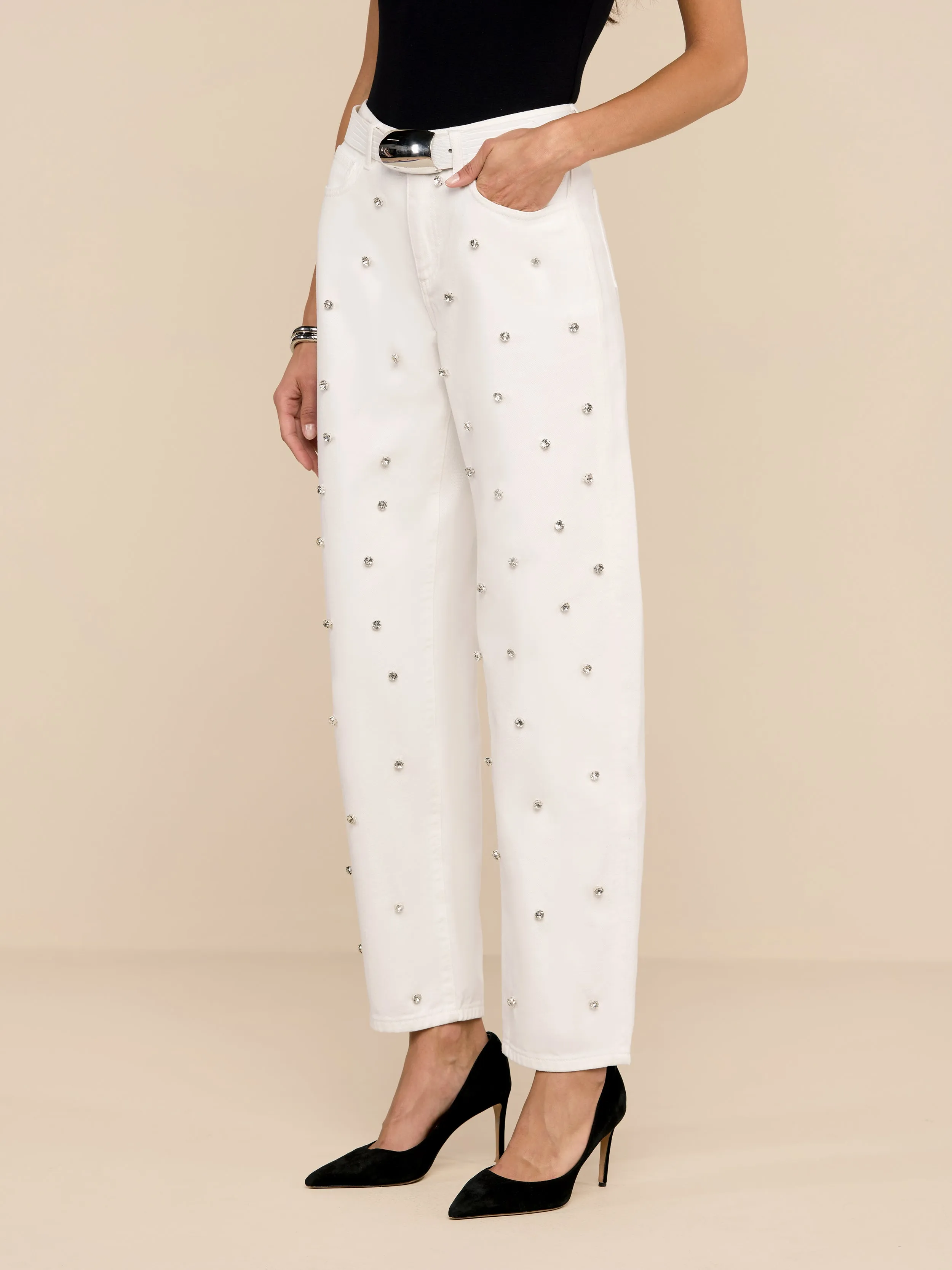 Bex Embellished Rodeo Jean sold by L'AGENCE product image thumbnail 3