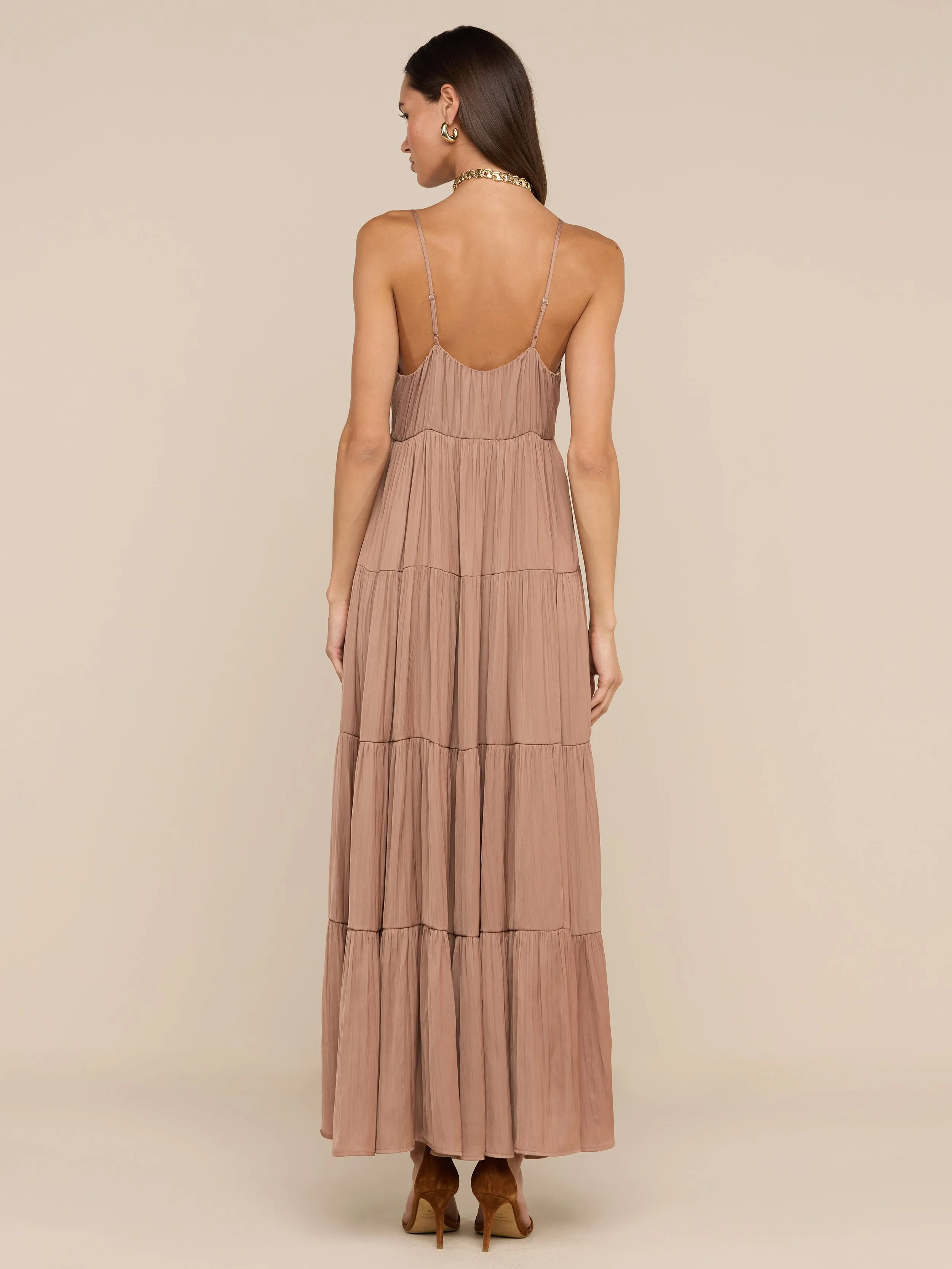Lua Tiered Maxi Dress sold by L'AGENCE product image thumbnail 3