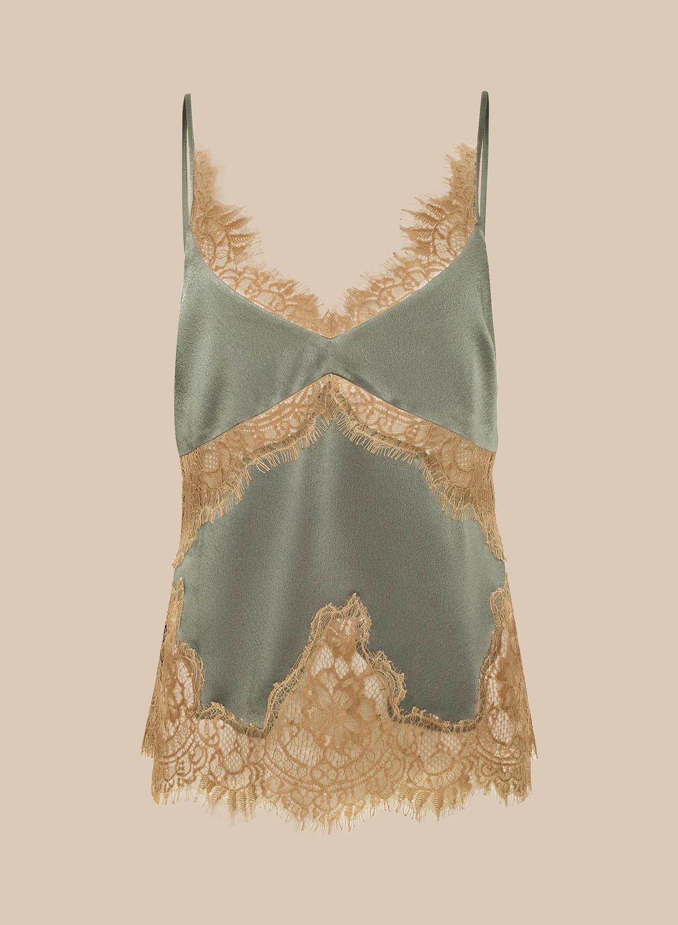 Mitsu Satin Lace Camisole sold by L'AGENCE product image thumbnail 5