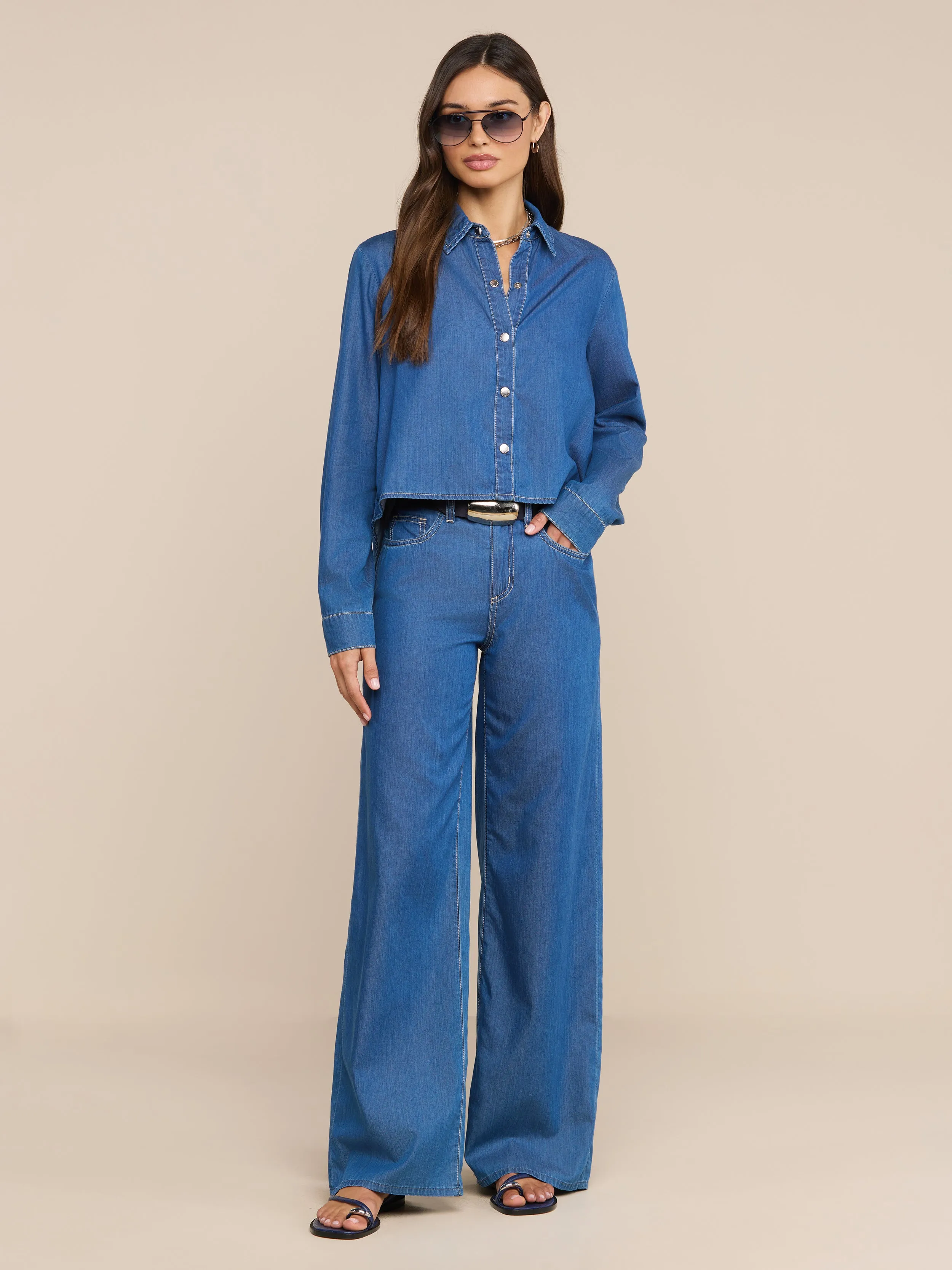 Annette Chambray Shirt sold by L'AGENCE product image thumbnail 4