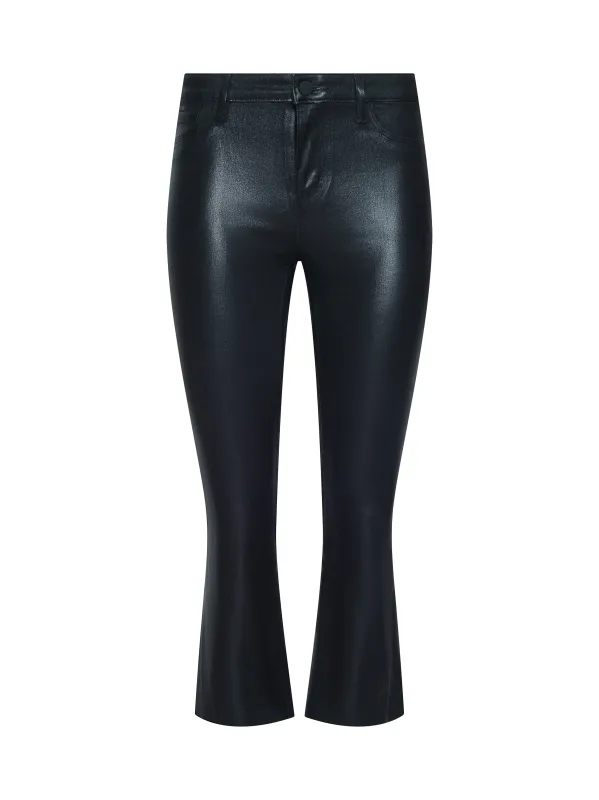 Kendra Coated Cropped Flare Jean made by L'AGENCE