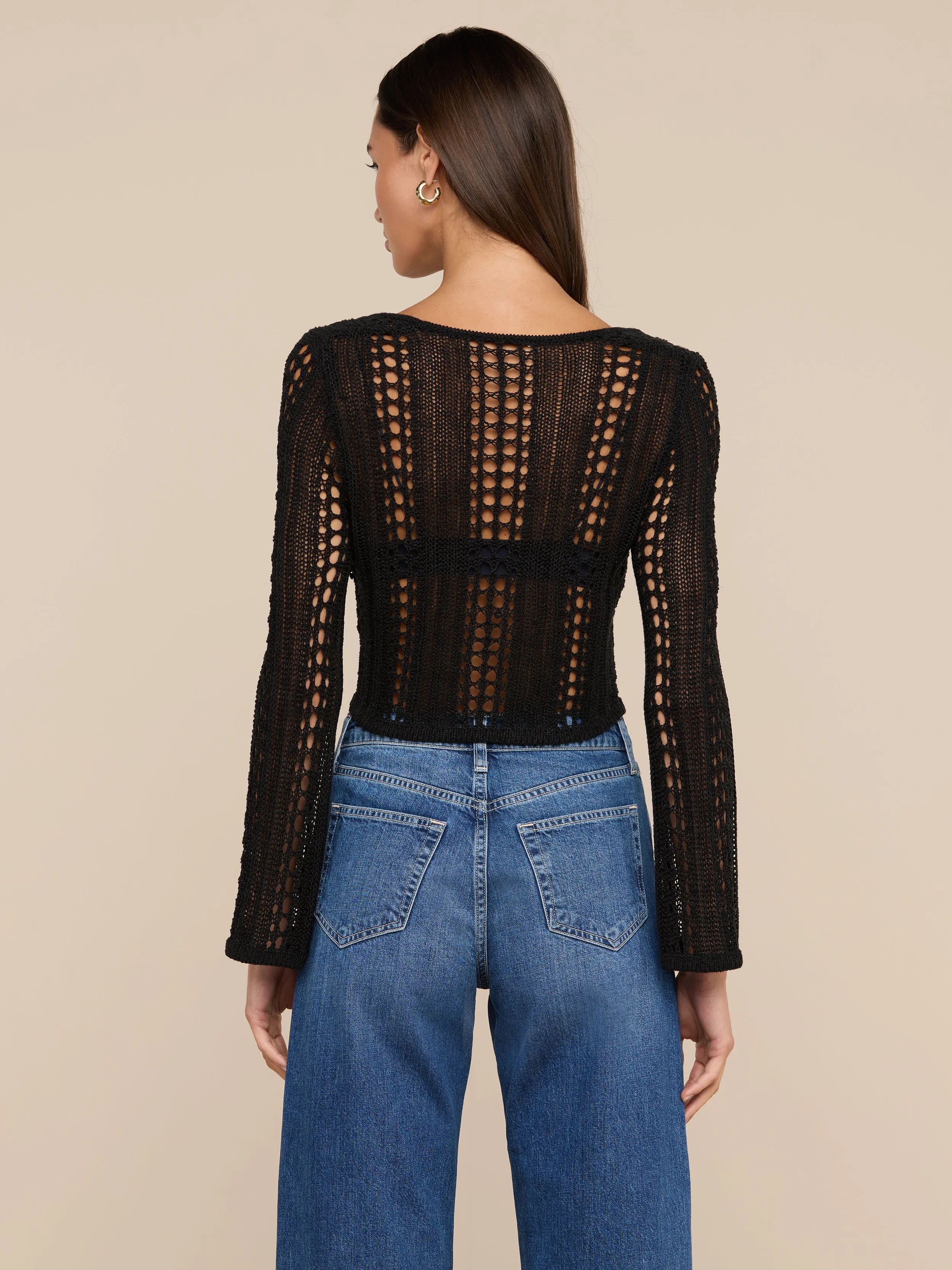 Orine Pointelle Knit Top sold by L'AGENCE product image thumbnail 4