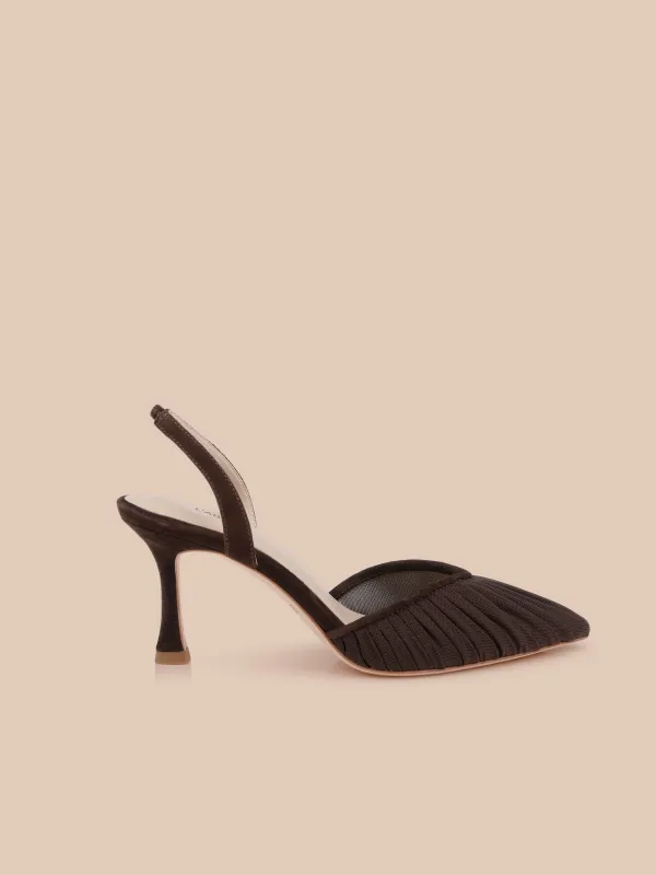 Bowery Mesh Slingback Pump made by L'AGENCE