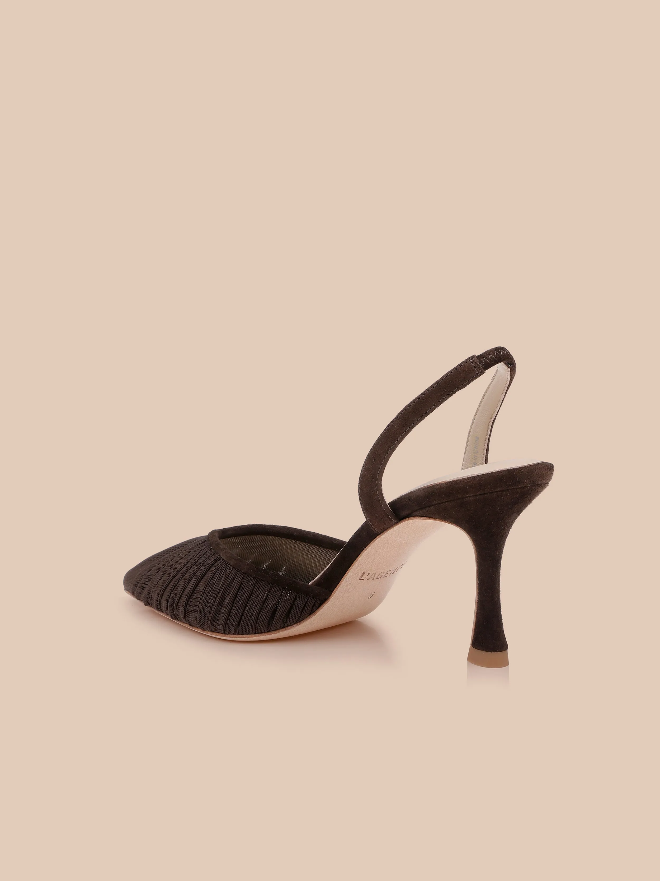 Bowery Mesh Slingback Pump sold by L'AGENCE product image thumbnail 5