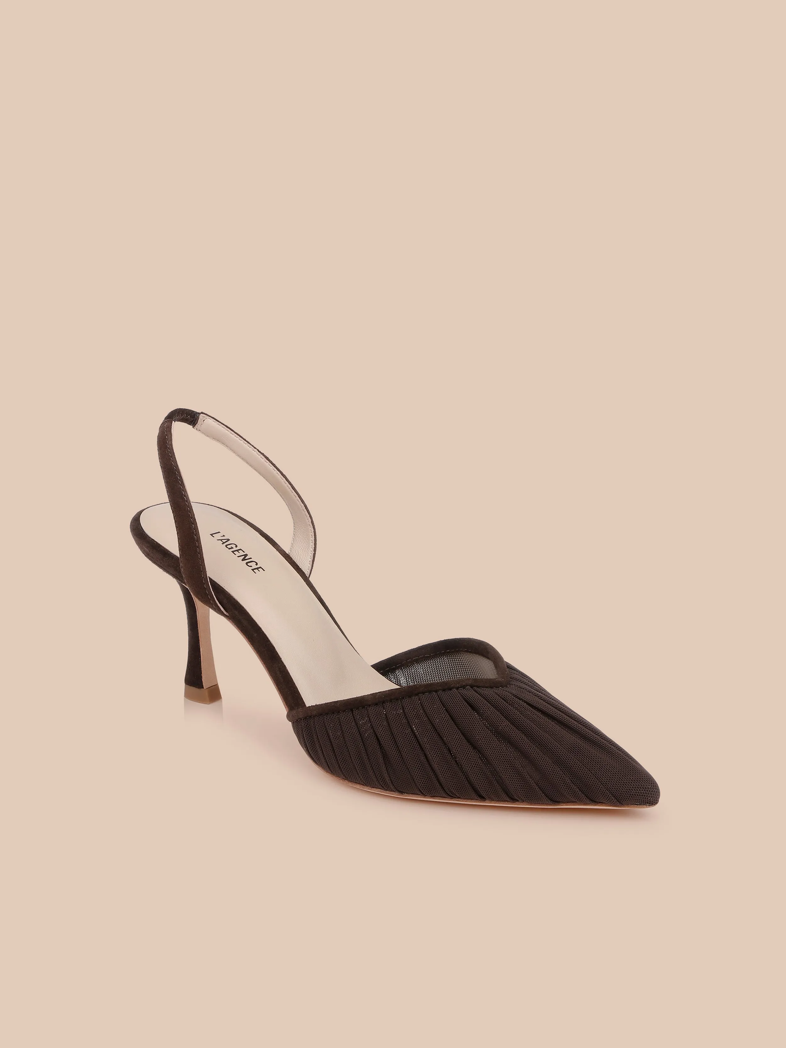 Bowery Mesh Slingback Pump sold by L'AGENCE product image thumbnail 2