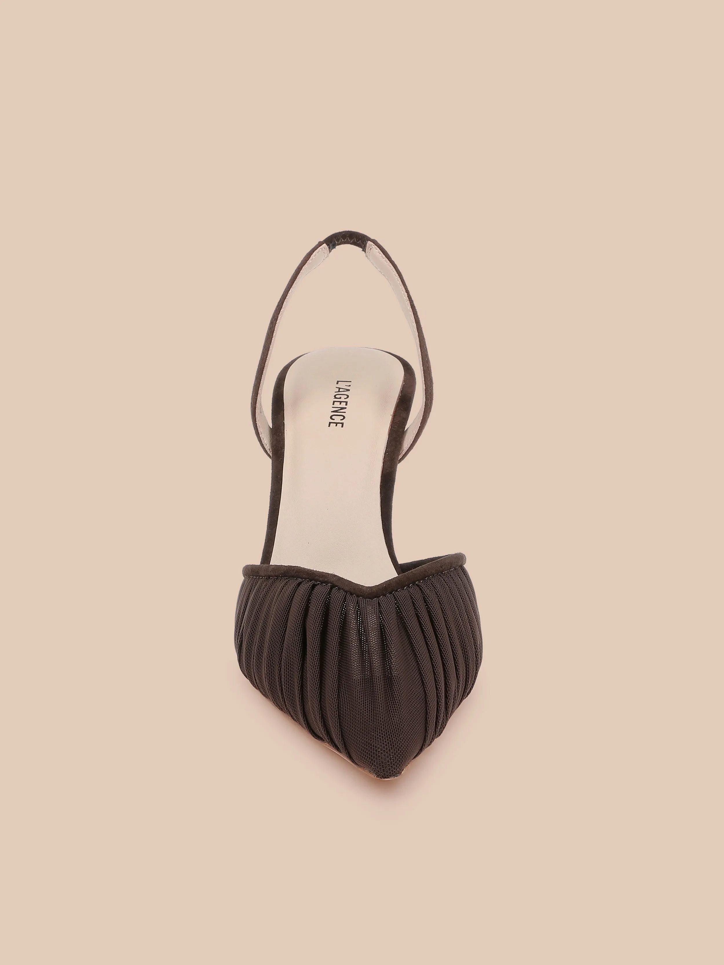 Bowery Mesh Slingback Pump sold by L'AGENCE product image thumbnail 3