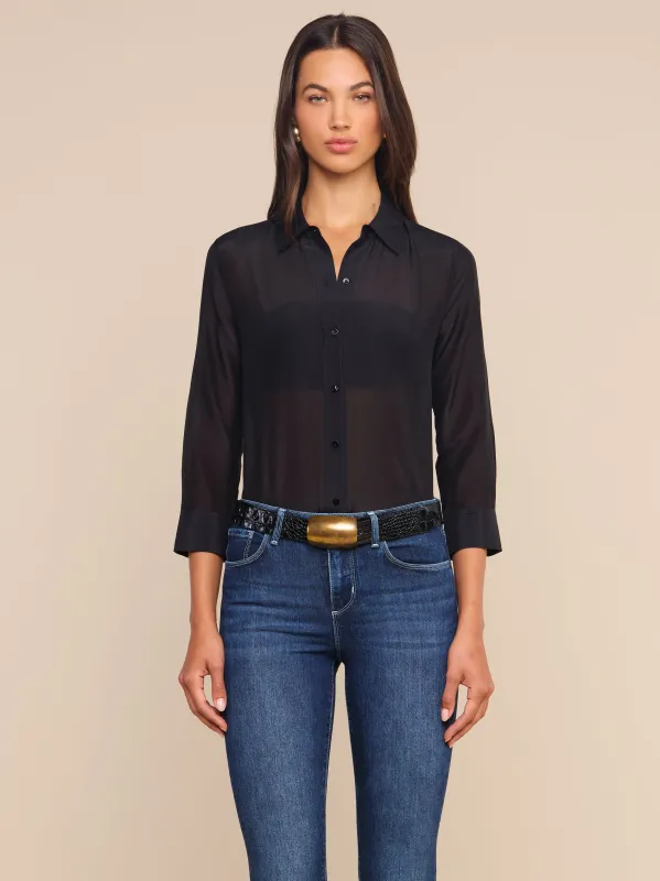Dani Cotton-Silk Blouse made by L'AGENCE