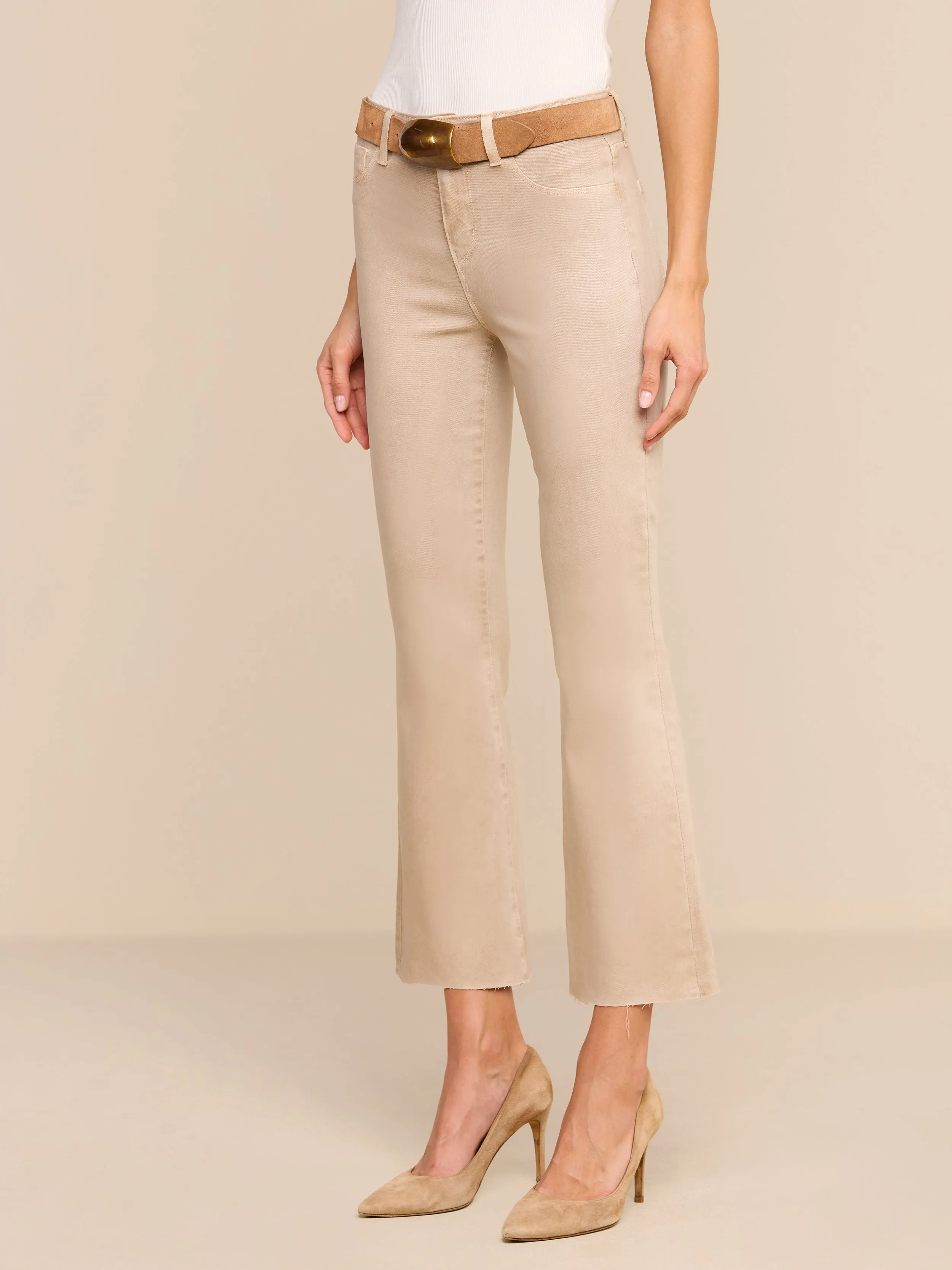 Kendra Coated Cropped Flare Jean sold by L'AGENCE product image thumbnail 3
