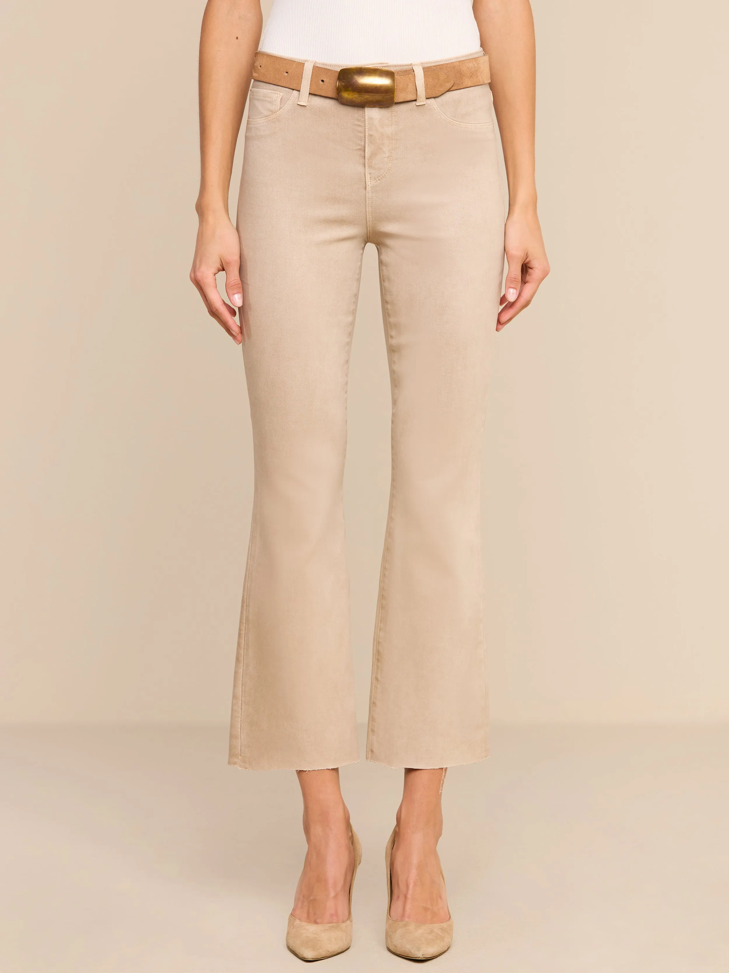 Kendra Coated Cropped Flare Jean sold by L'AGENCE product image thumbnail 2