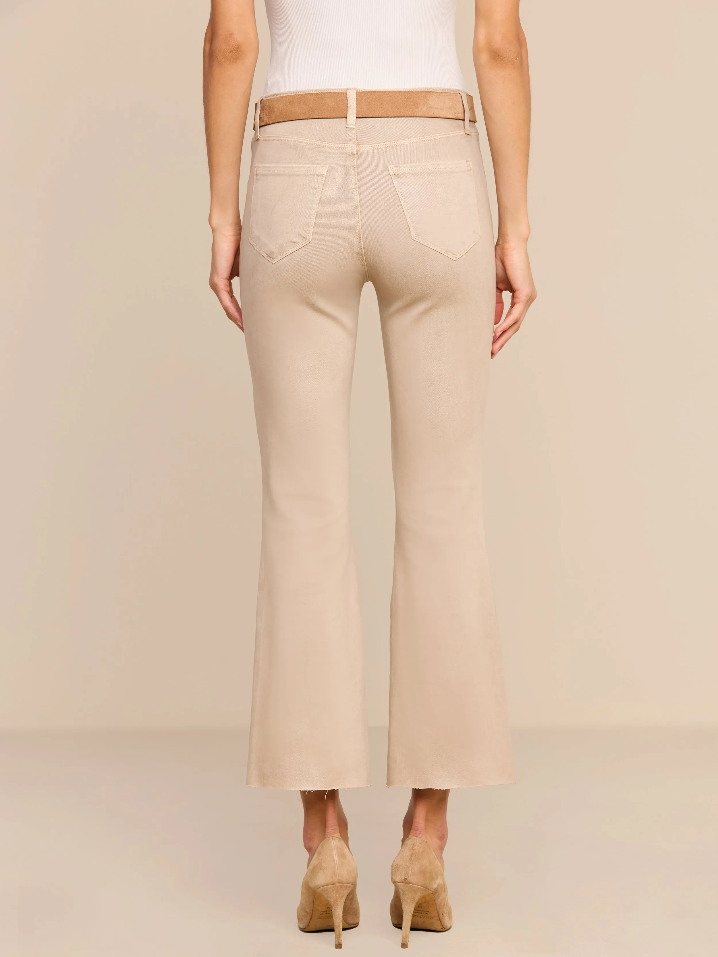 Kendra Coated Cropped Flare Jean sold by L'AGENCE product image thumbnail 5