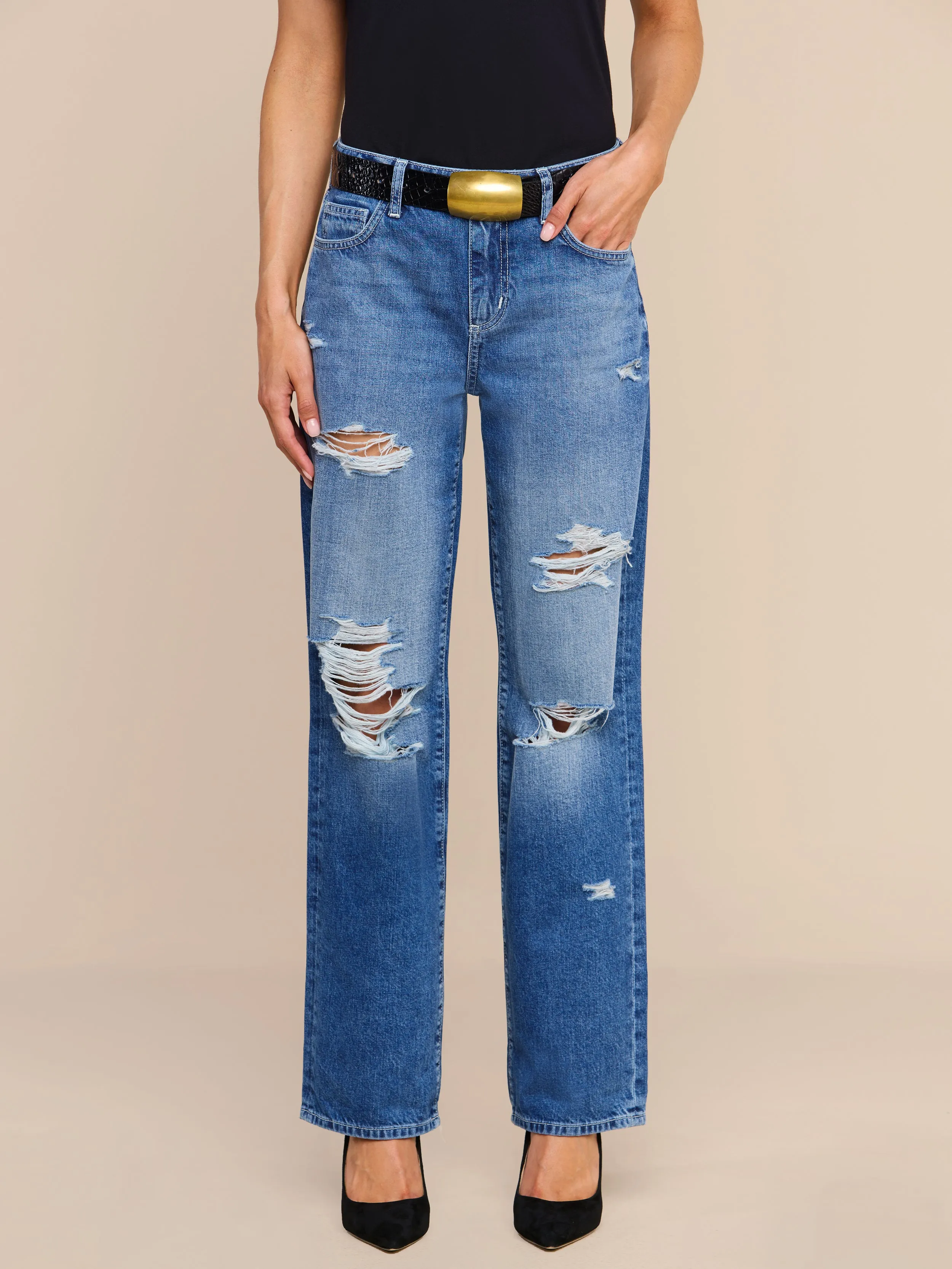 Zelda Slouchy Straight Jean sold by L'AGENCE product image thumbnail 2