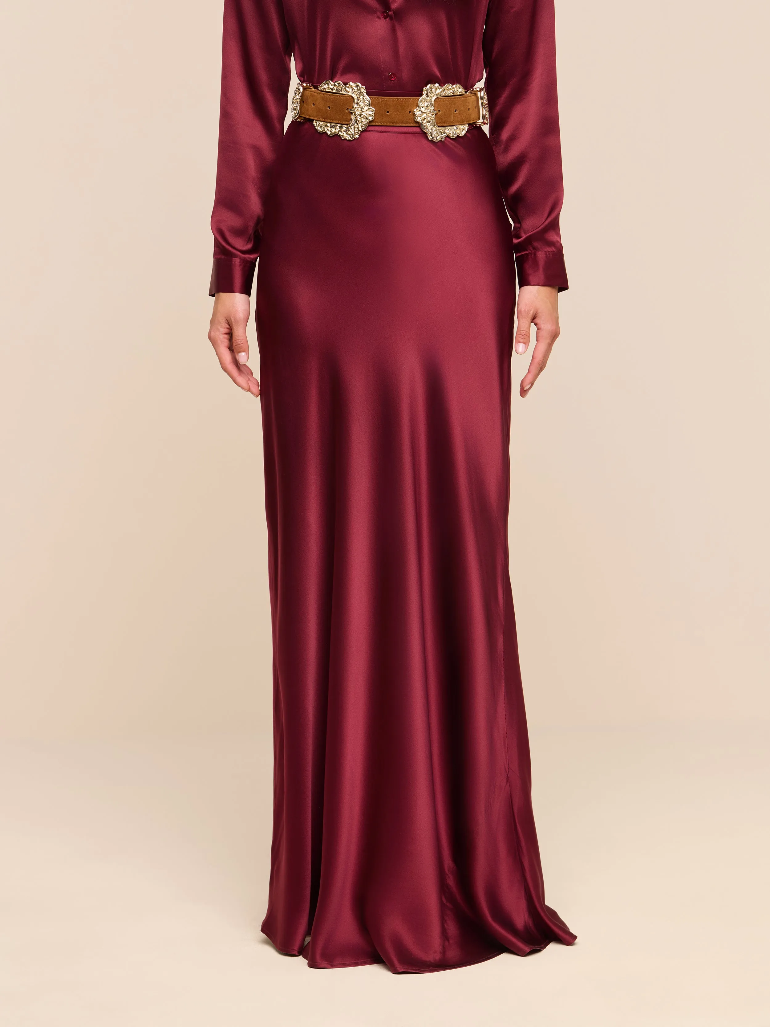 Ryker Silk Maxi Skirt sold by L'AGENCE product image thumbnail 3