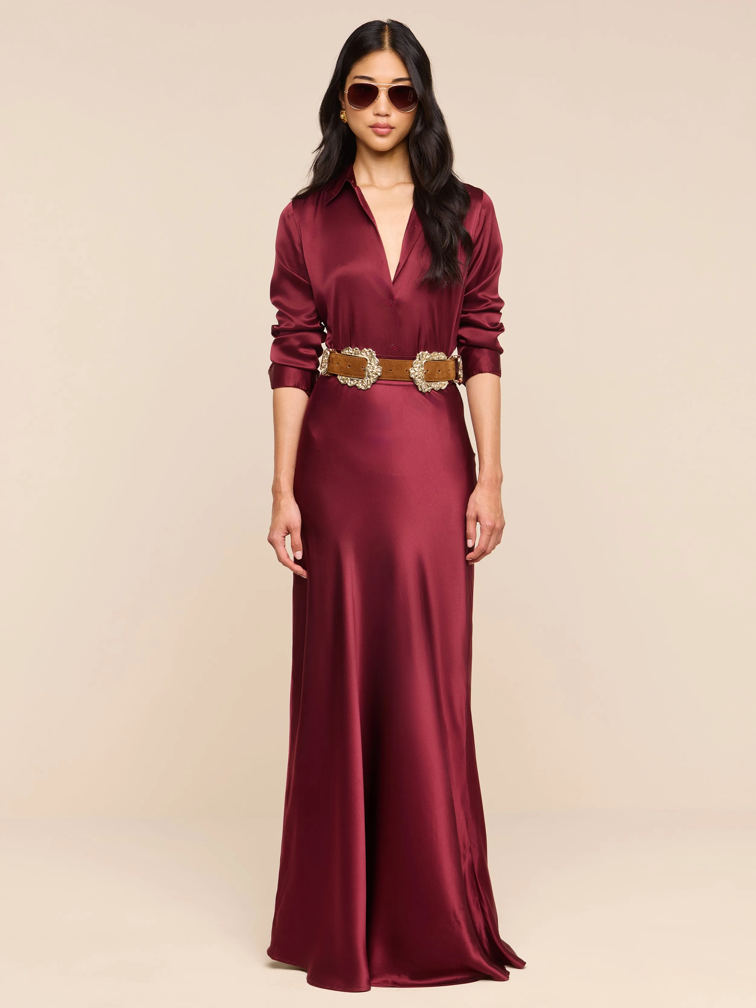 Ryker Silk Maxi Skirt sold by L'AGENCE