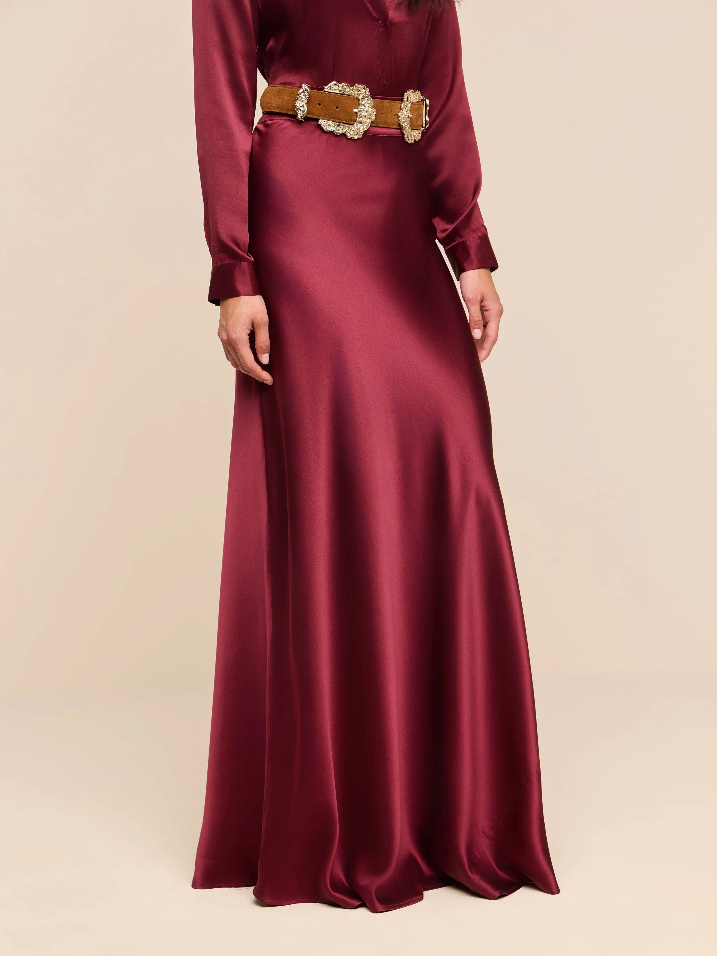 Ryker Silk Maxi Skirt sold by L'AGENCE product image thumbnail 4