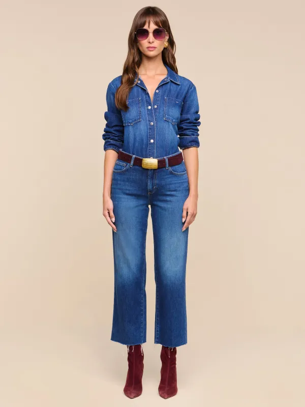 Wanda Cropped Wide-Leg Jean made by L'AGENCE