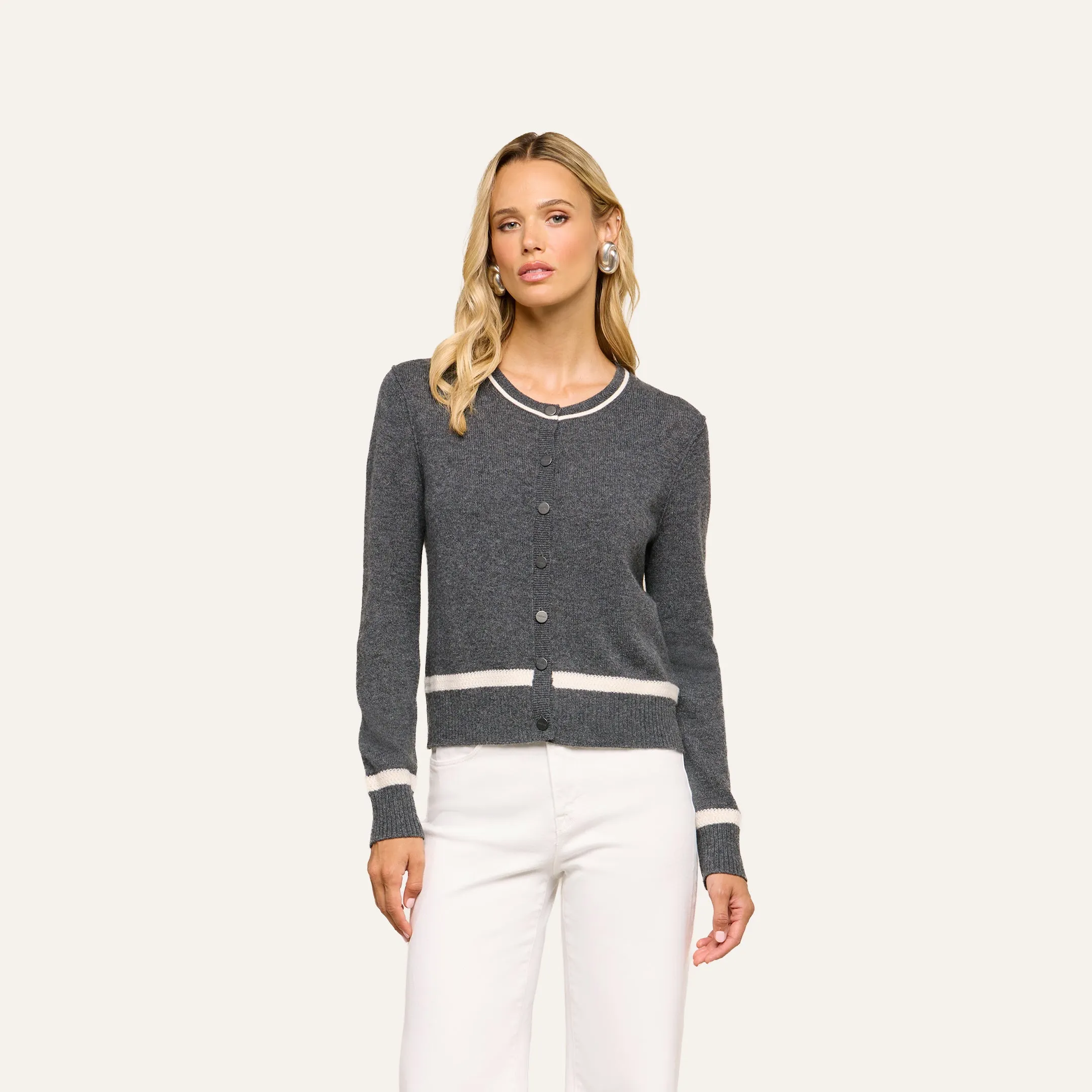 Malone Cashmere Cardigan sold by L'AGENCE product image thumbnail 2